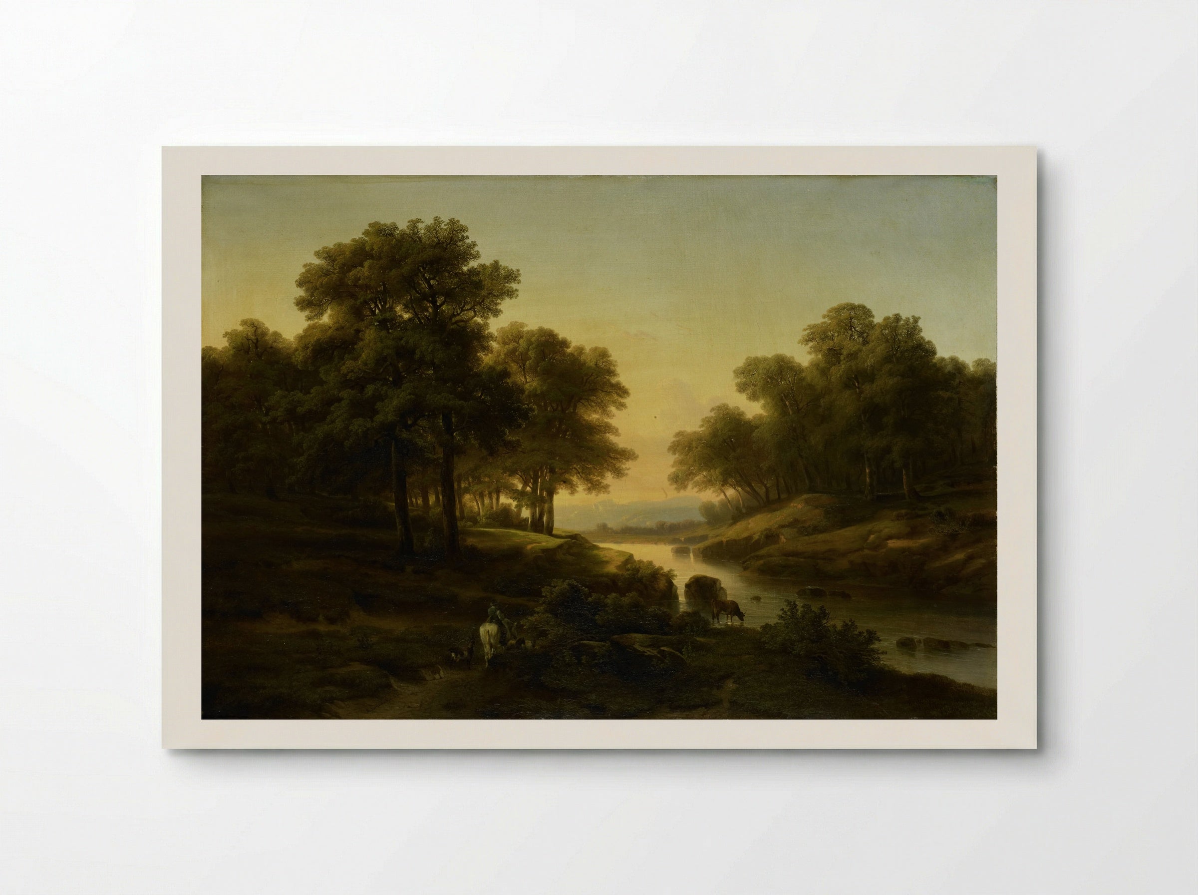 Landschap (River Scene with Cattle) - Alexandre Calame - Poster
