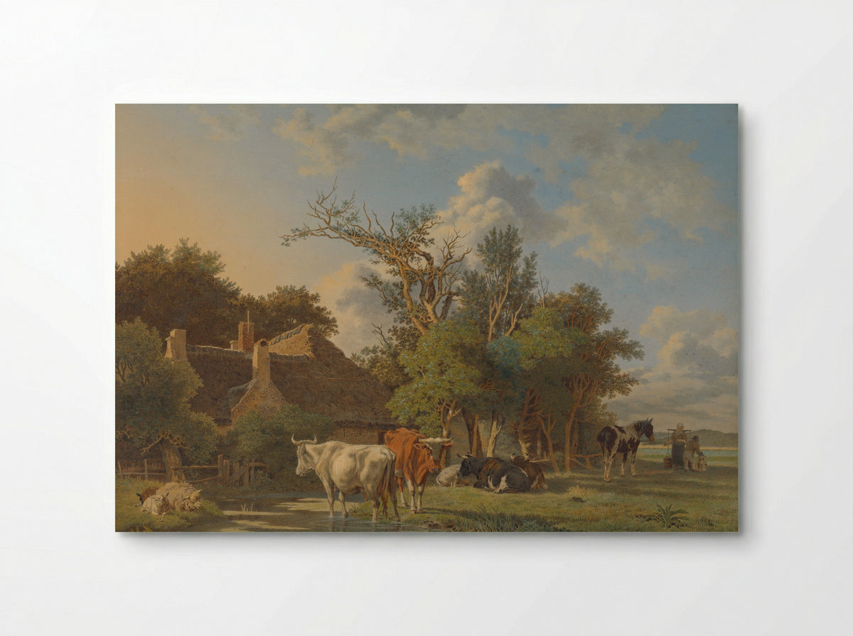 Landschap (Rural Scene with Cattle) - Jean François Valois - Poster