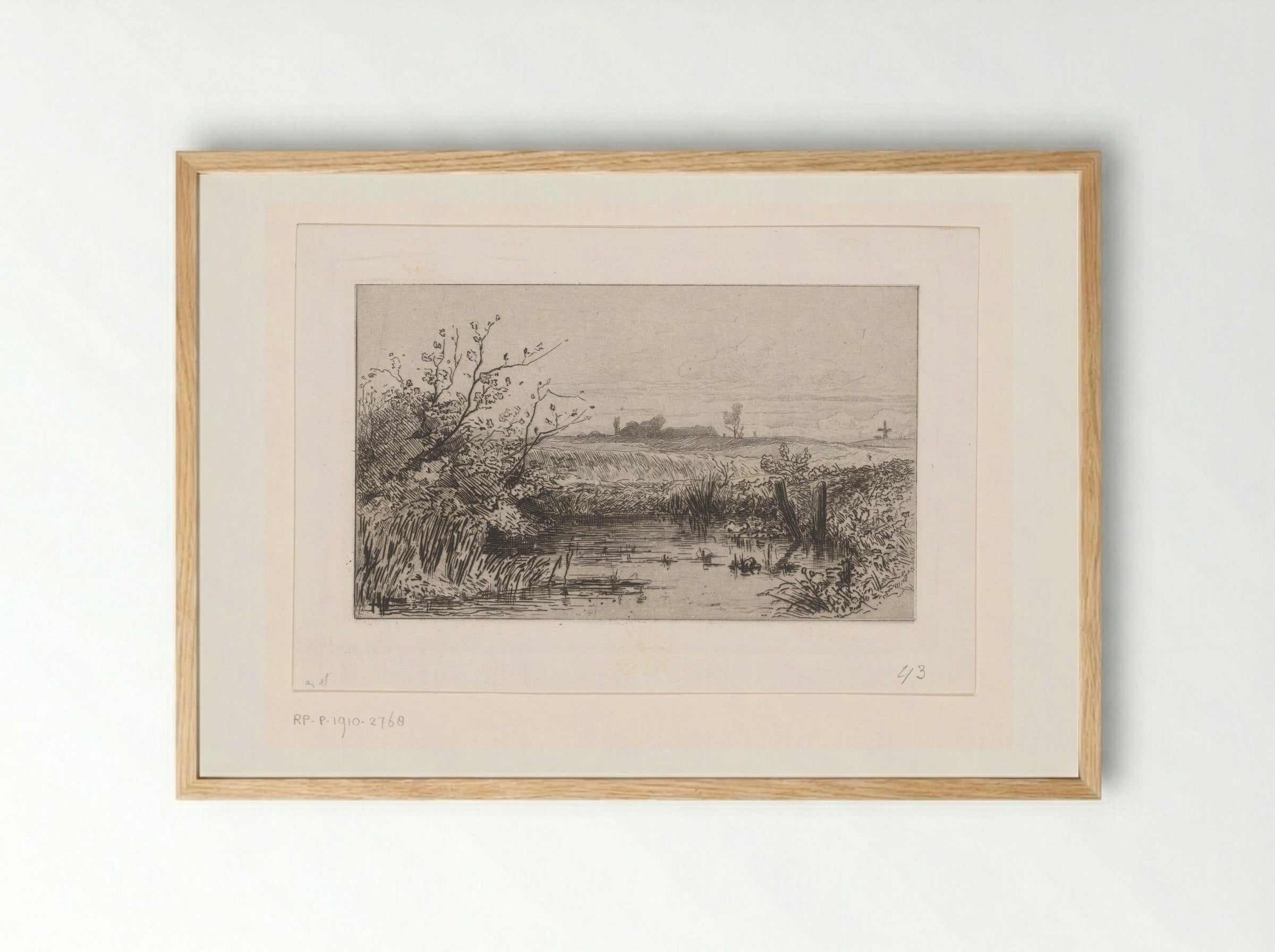 Landschap bij Kalmthout - Carel Nicolaas Storm van 's-Gravesande - Framed Print Wood
