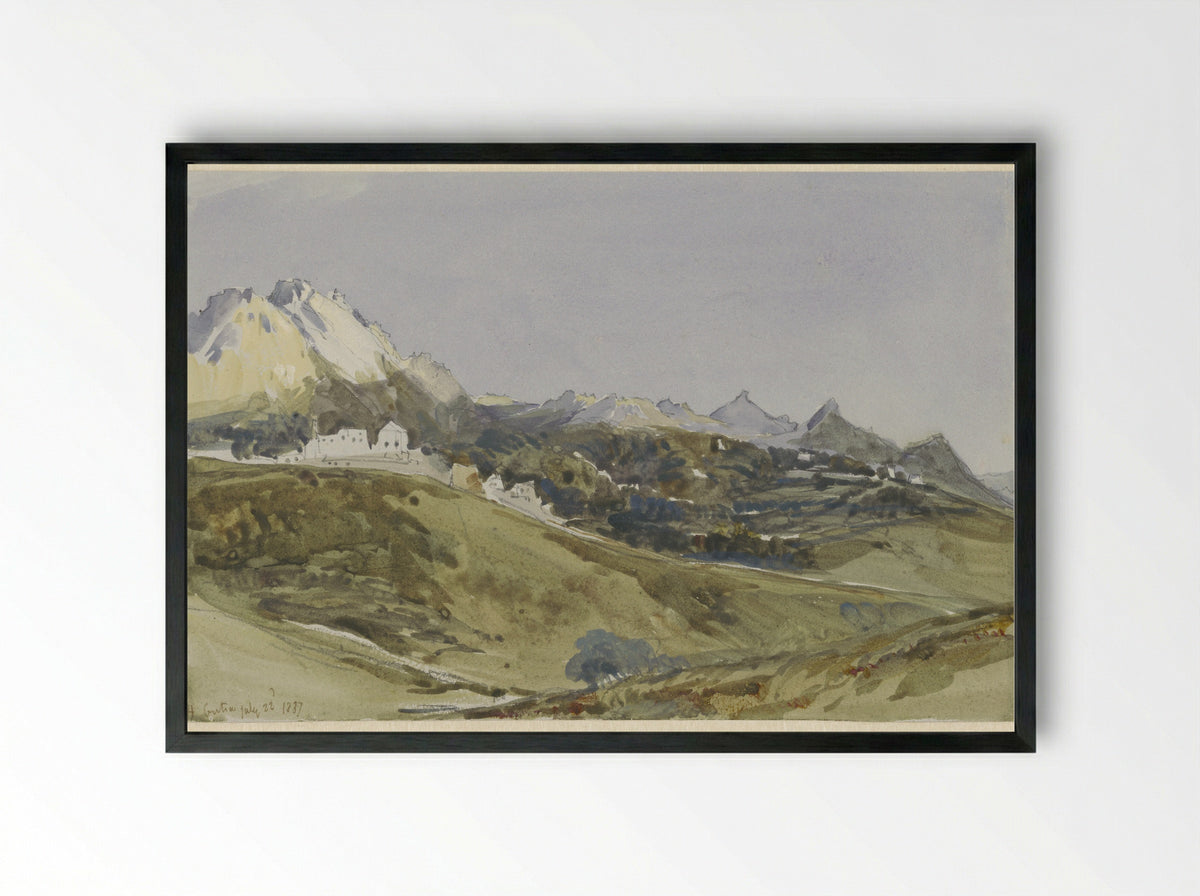 Landschap bij Sintra, Portugal - James Holland - Framed Print Black
