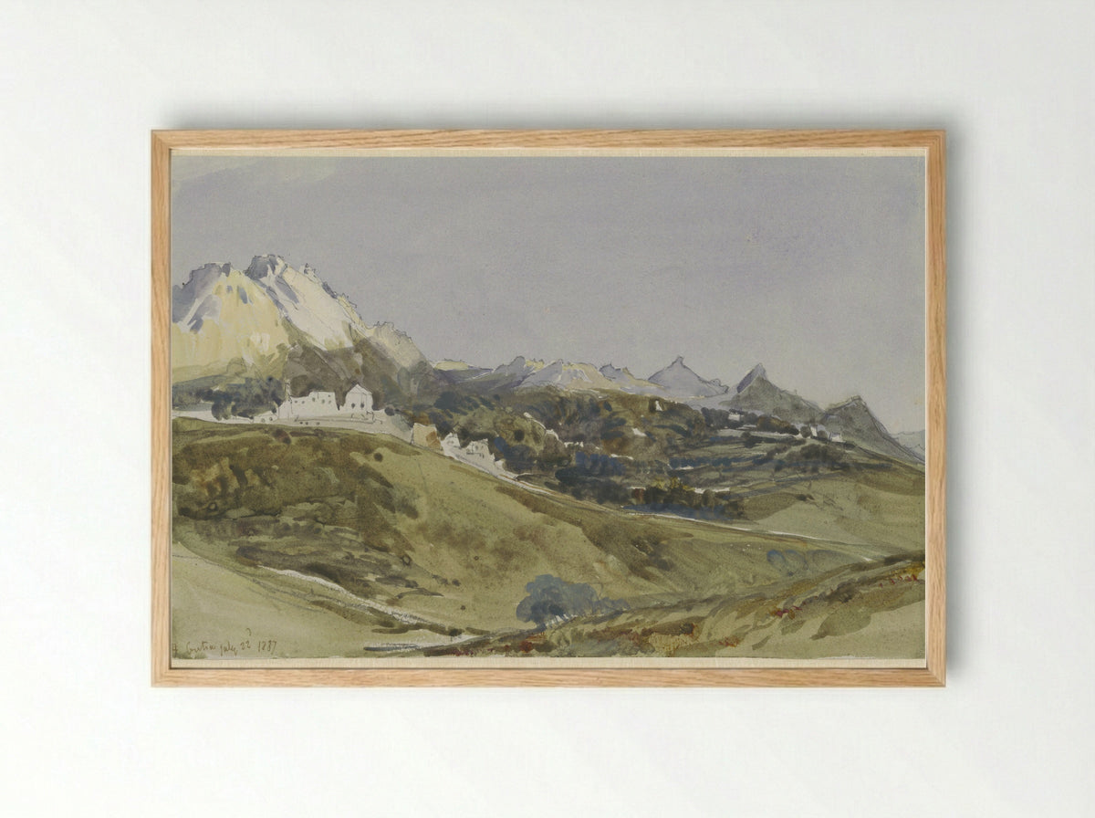 Landschap bij Sintra, Portugal - James Holland - Framed Print Wood