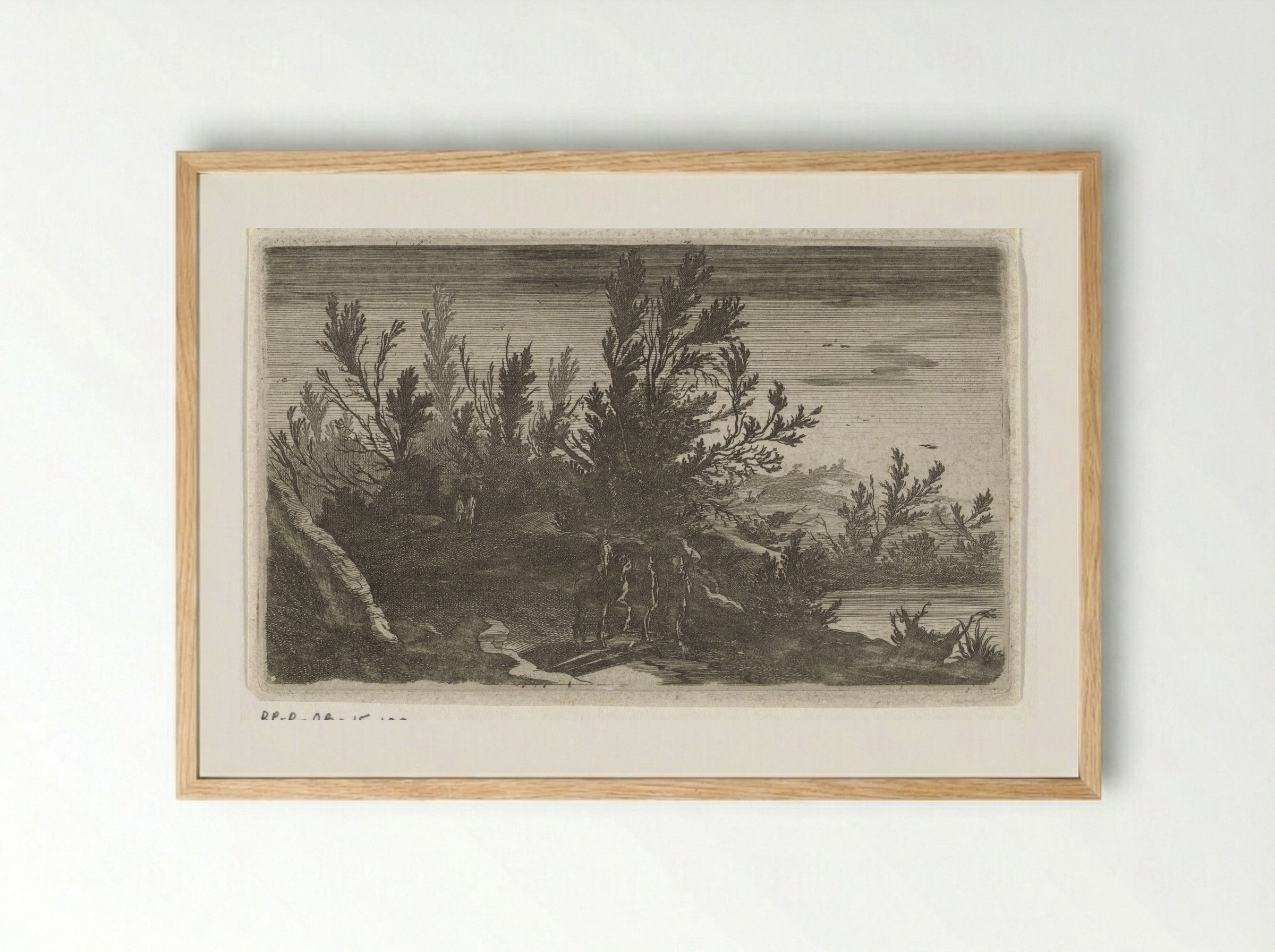Landschap bij nacht - Gillis van Scheyndel (I) - Framed Print Wood