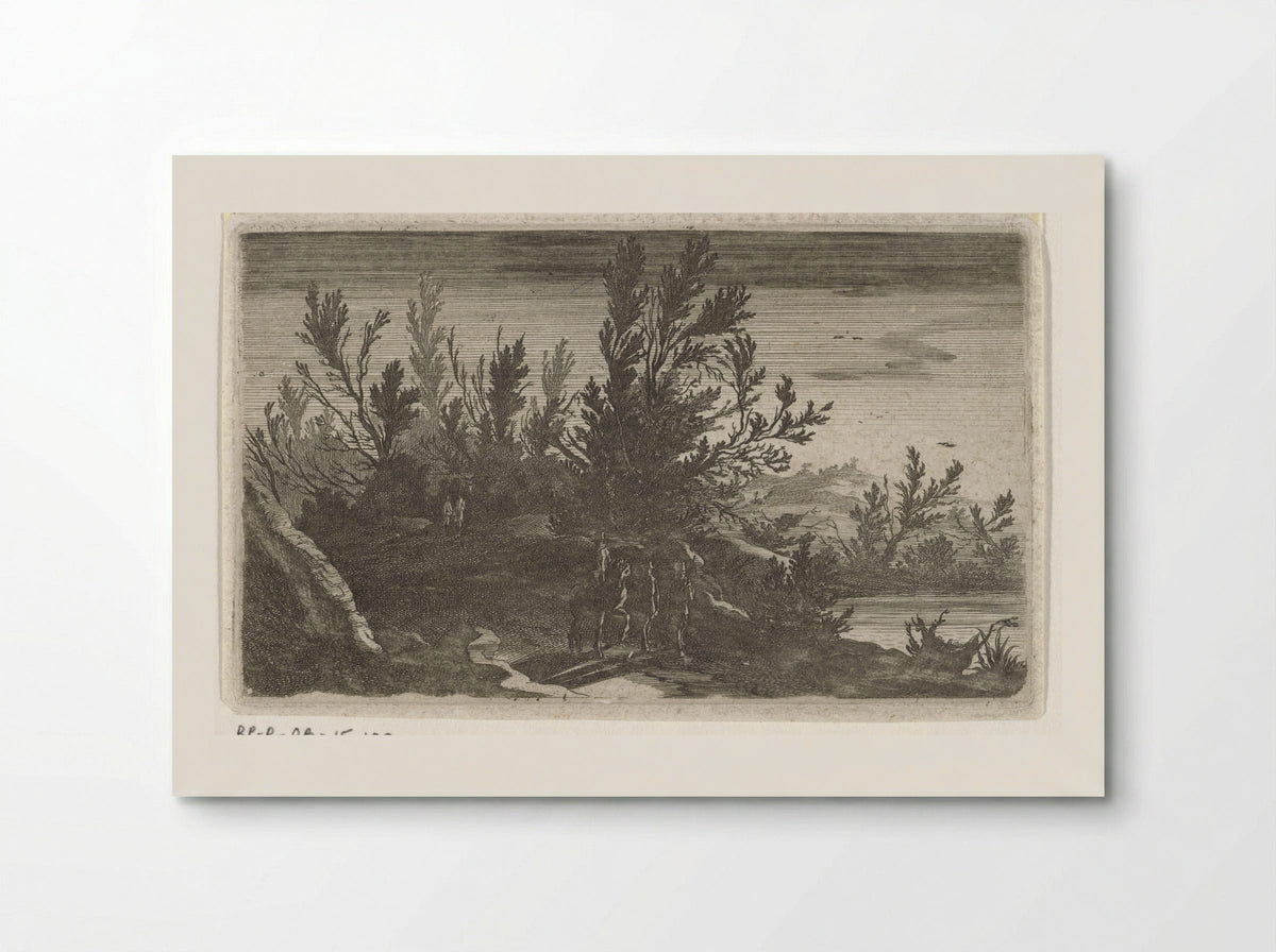 Landschap bij nacht - Gillis van Scheyndel (I) - Poster