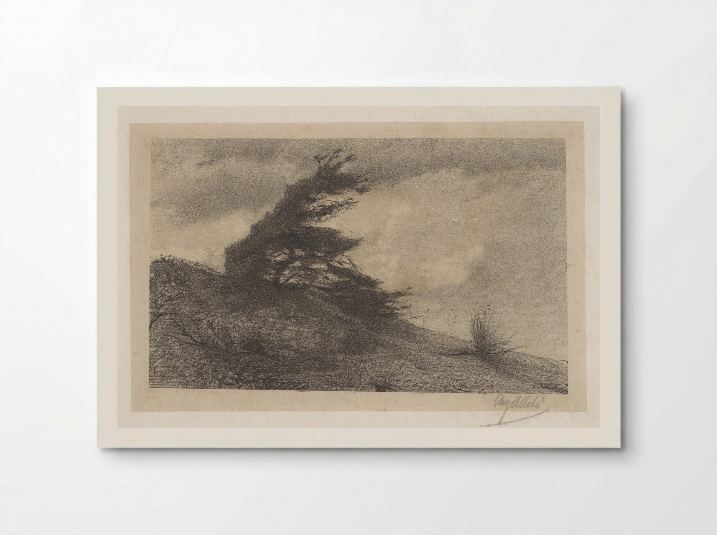 Landschap bij stormachtig weer - August Allebé - Poster