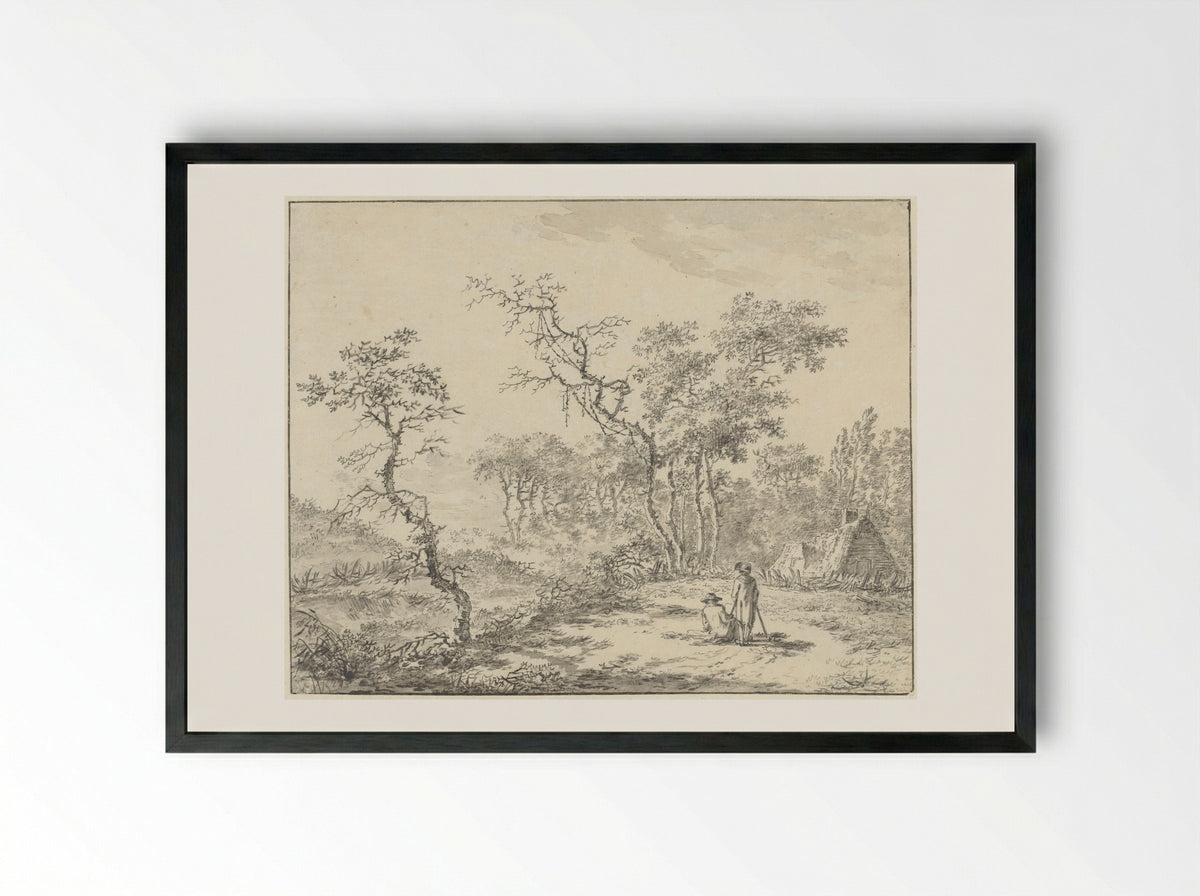 Landschap buiten Haarlem bij Bloemendaal - Steven Goblé - Framed Print Black