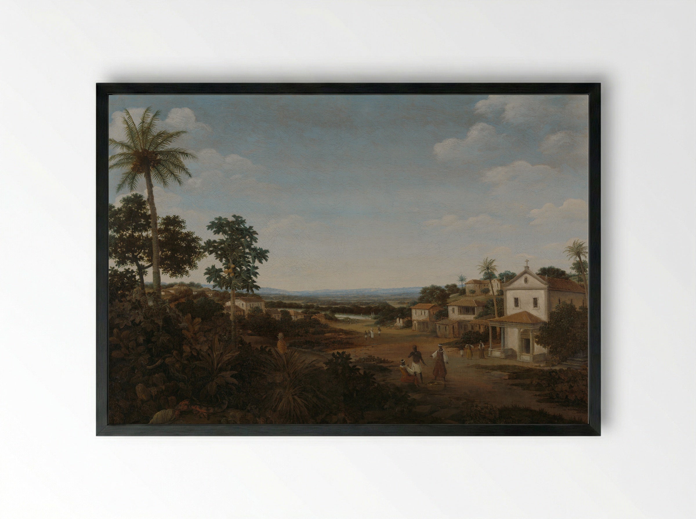 Landschap in Brazilië - Frans Jansz. Post - Framed Print Black