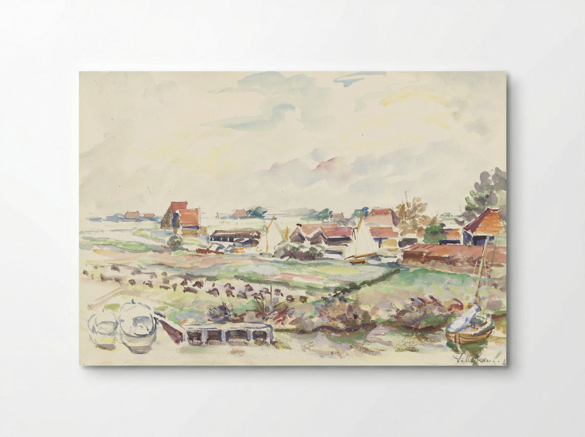 Landschap in Friesland - André Villeboeuf - Poster