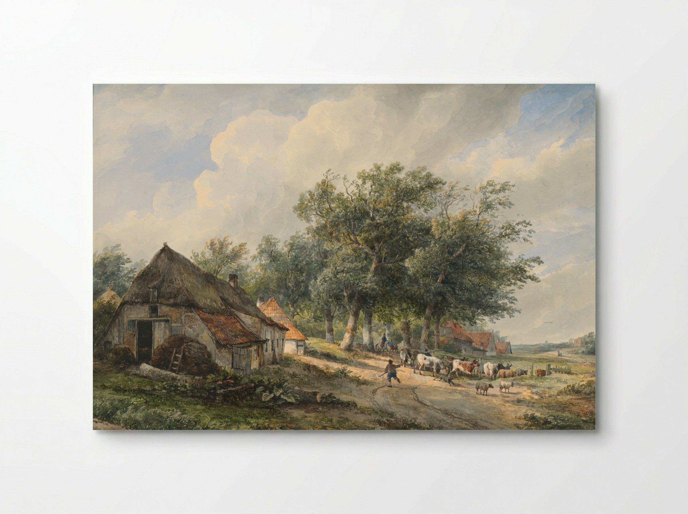 Landschap met boerderijen en vee - Wijnand Nuijen - Poster