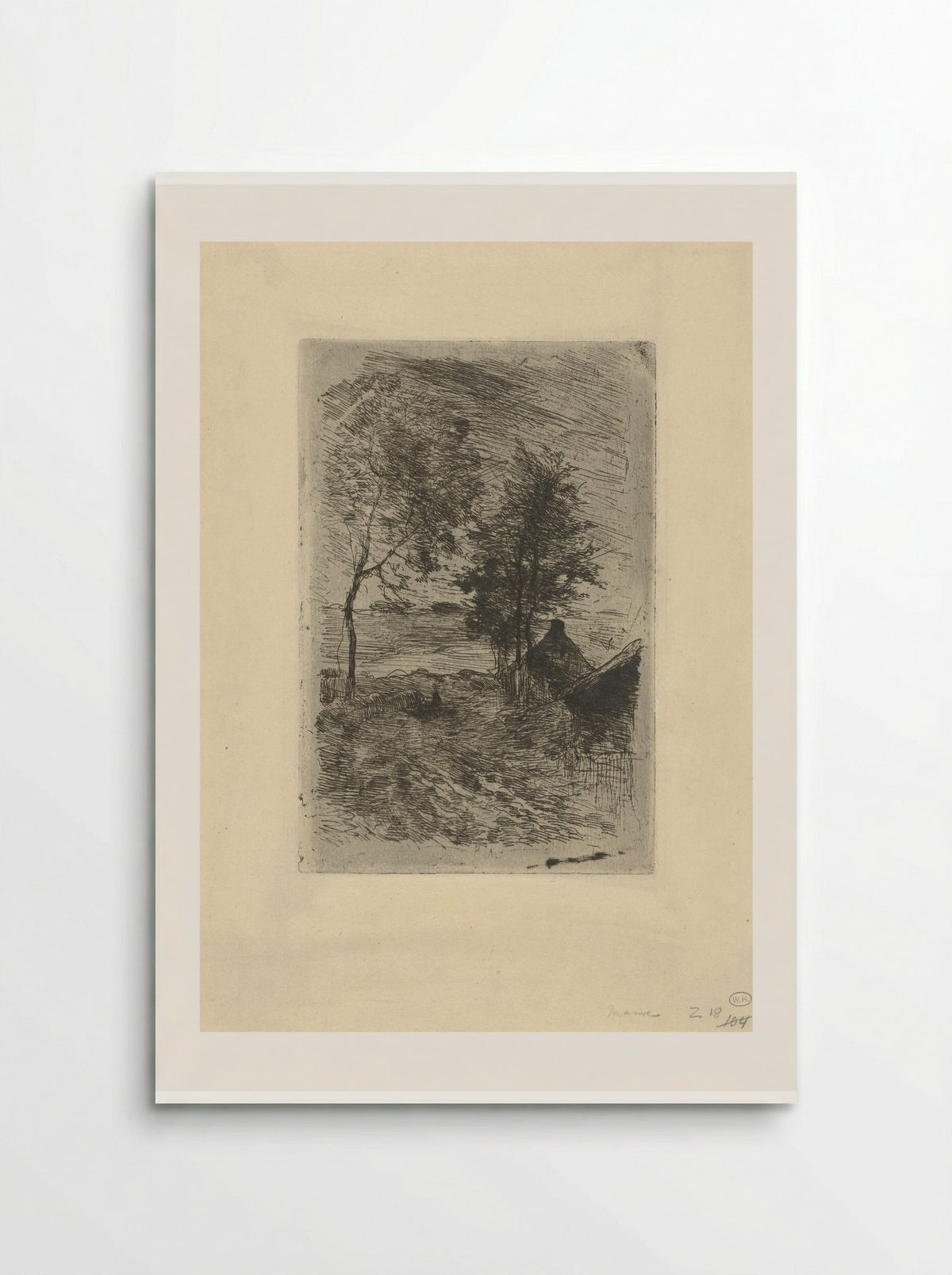 Landschap met bomen en een huis - Anton Mauve - Poster