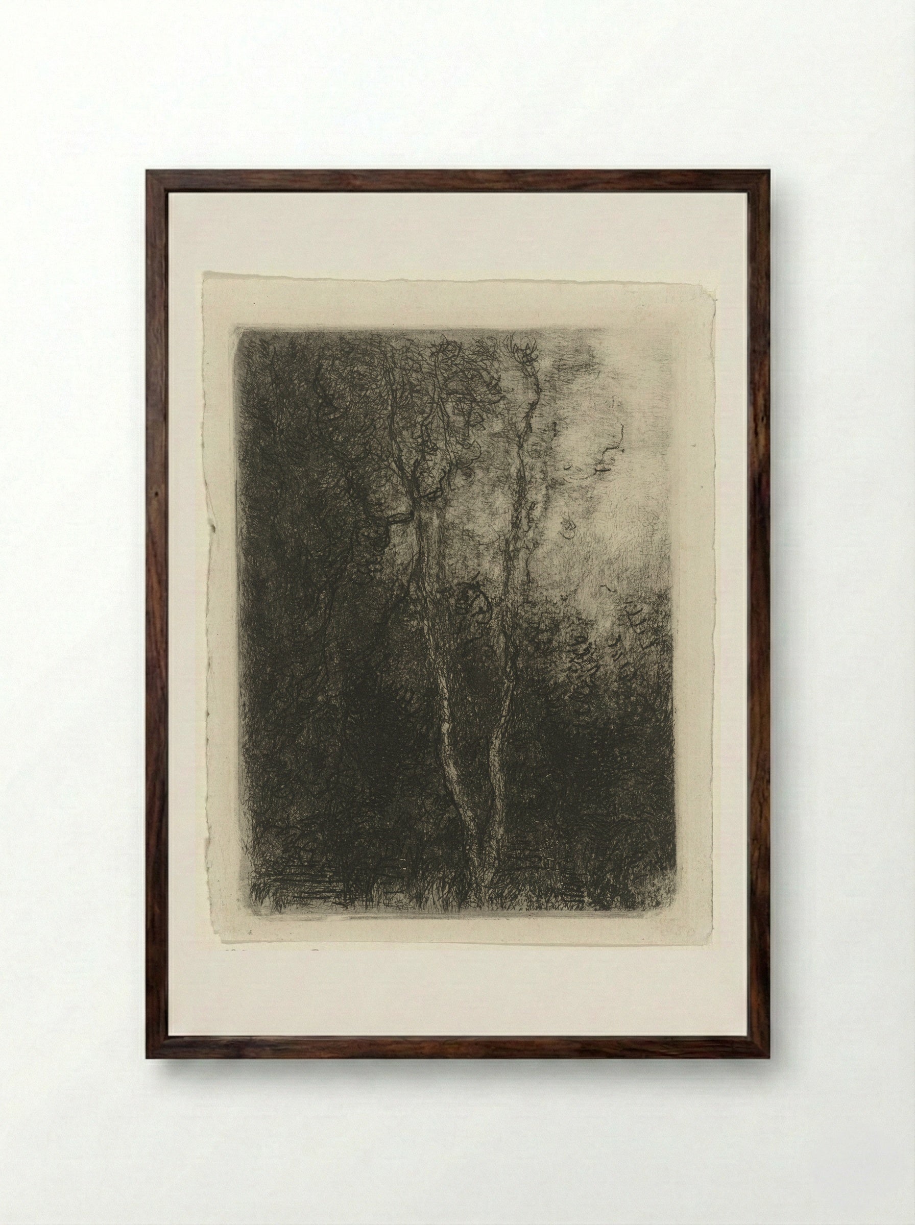 Landschap met bomen - Matthijs Maris - Framed Print Dark Wood