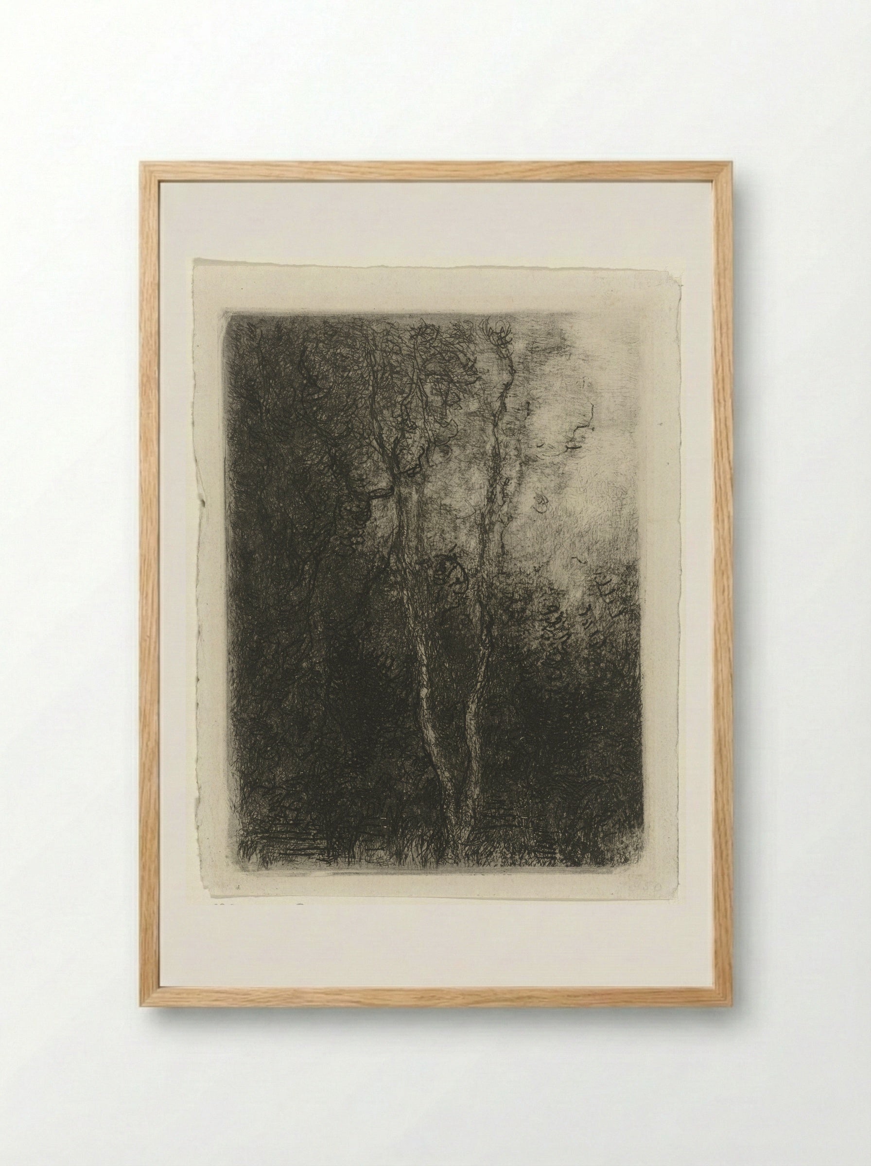 Landschap met bomen - Matthijs Maris - Framed Print Wood