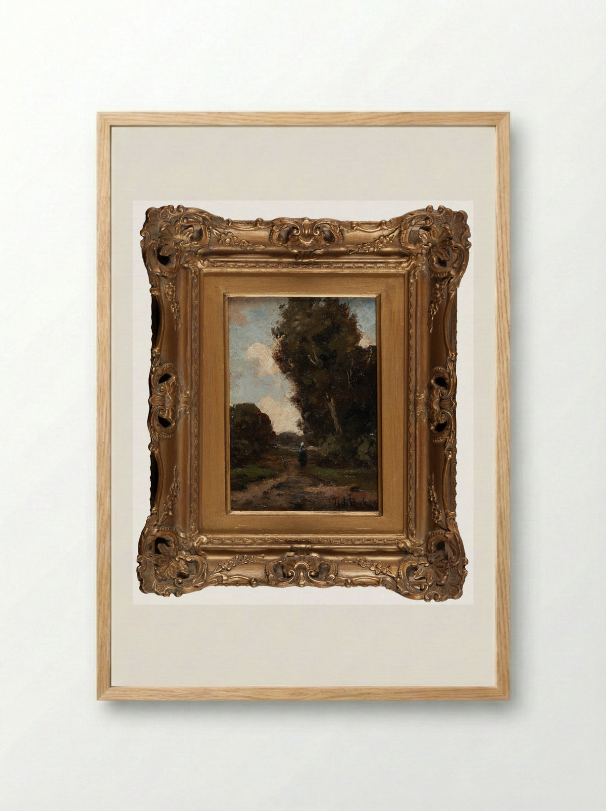 Landschap met bomen - Théophile de Bock - Framed Print Wood