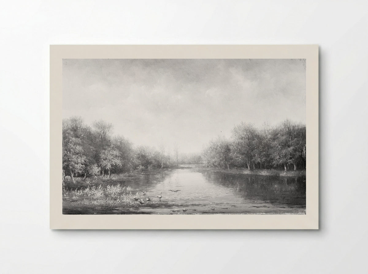 Landschap met bomen - Johannes Warnardus Bilders - Poster