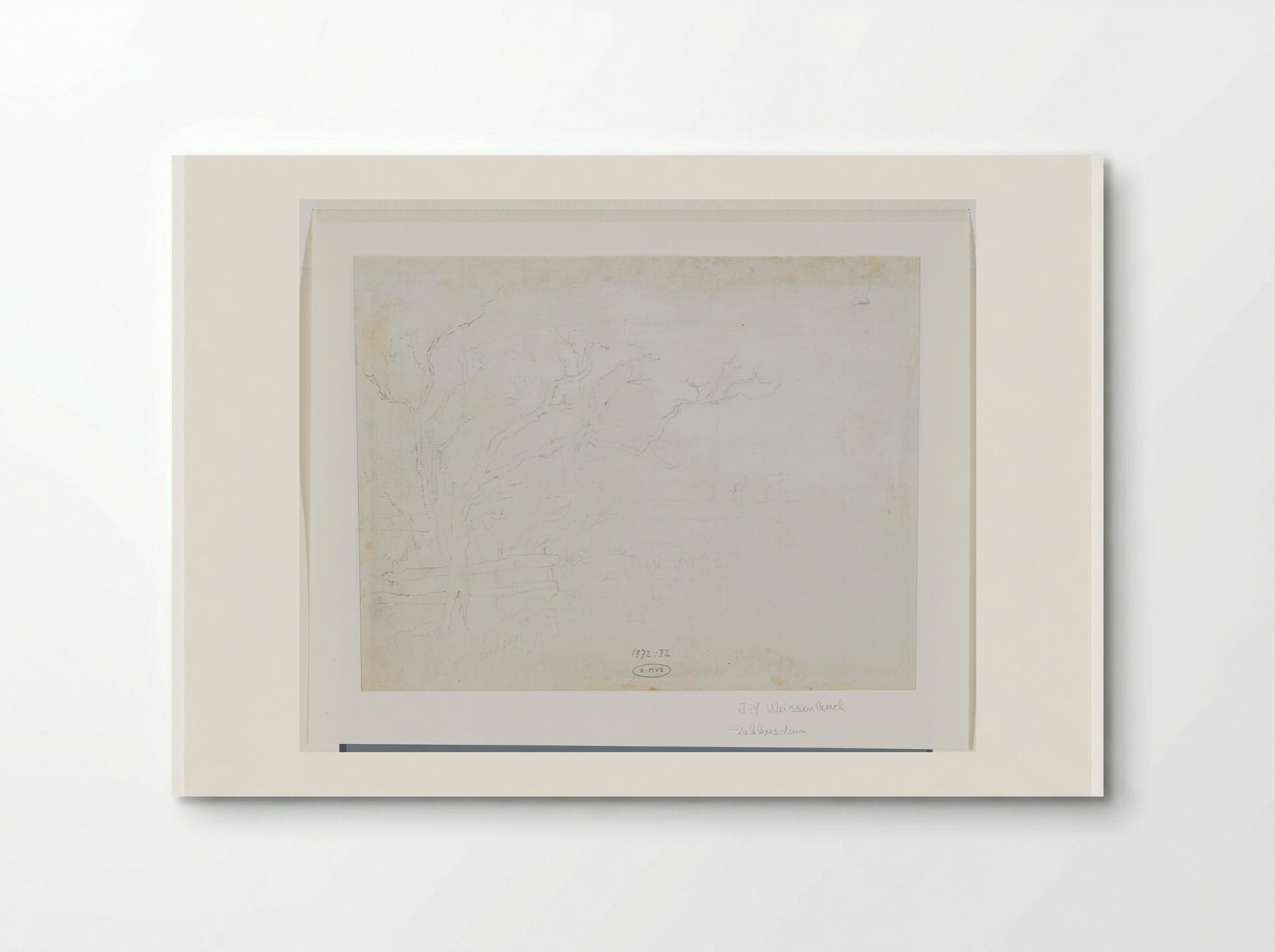 Landschap met boom links - Johan Hendrik Weissenbruch - Poster