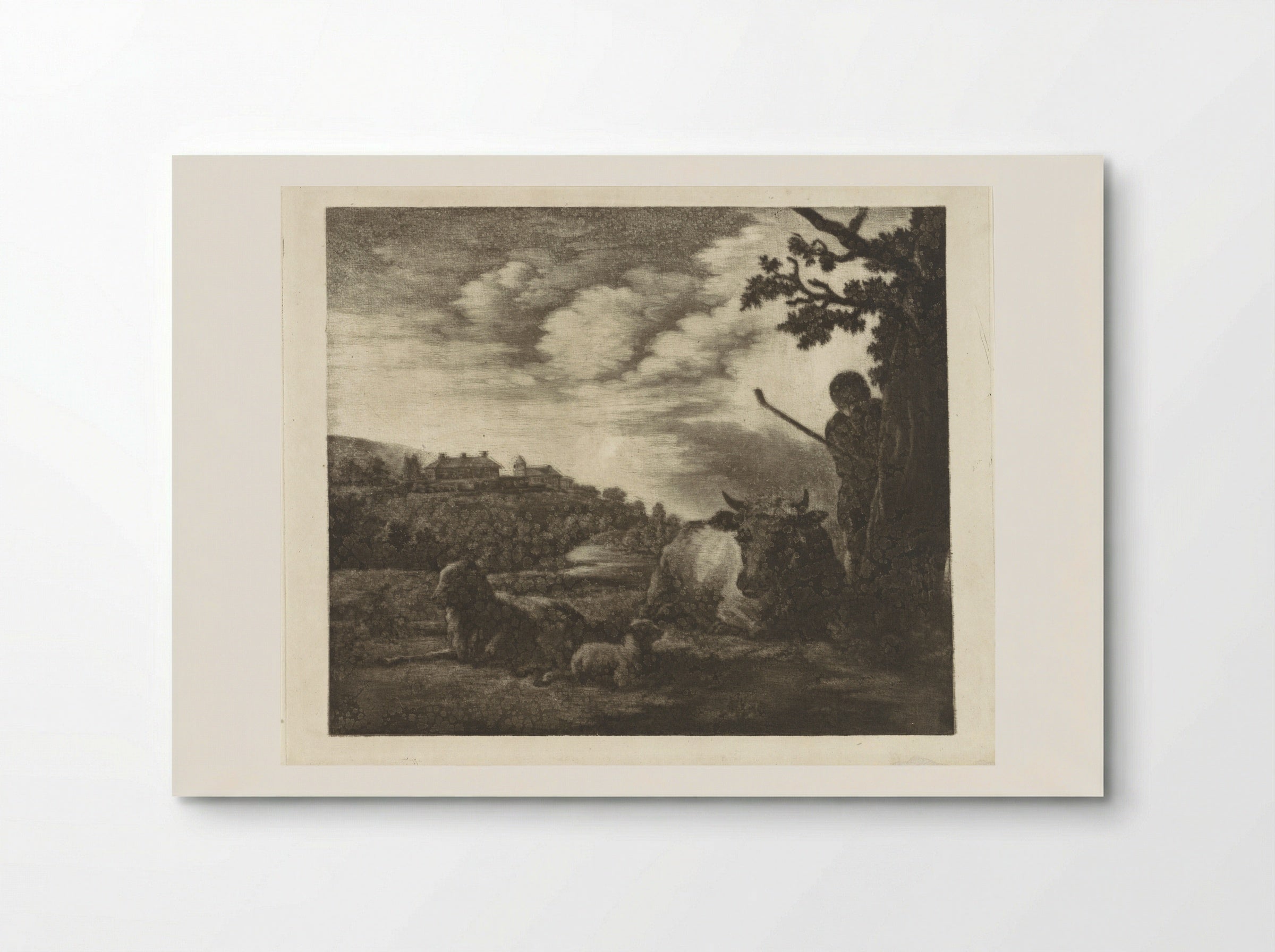 Landschap met een herder - Dirk van der Toorn - Poster