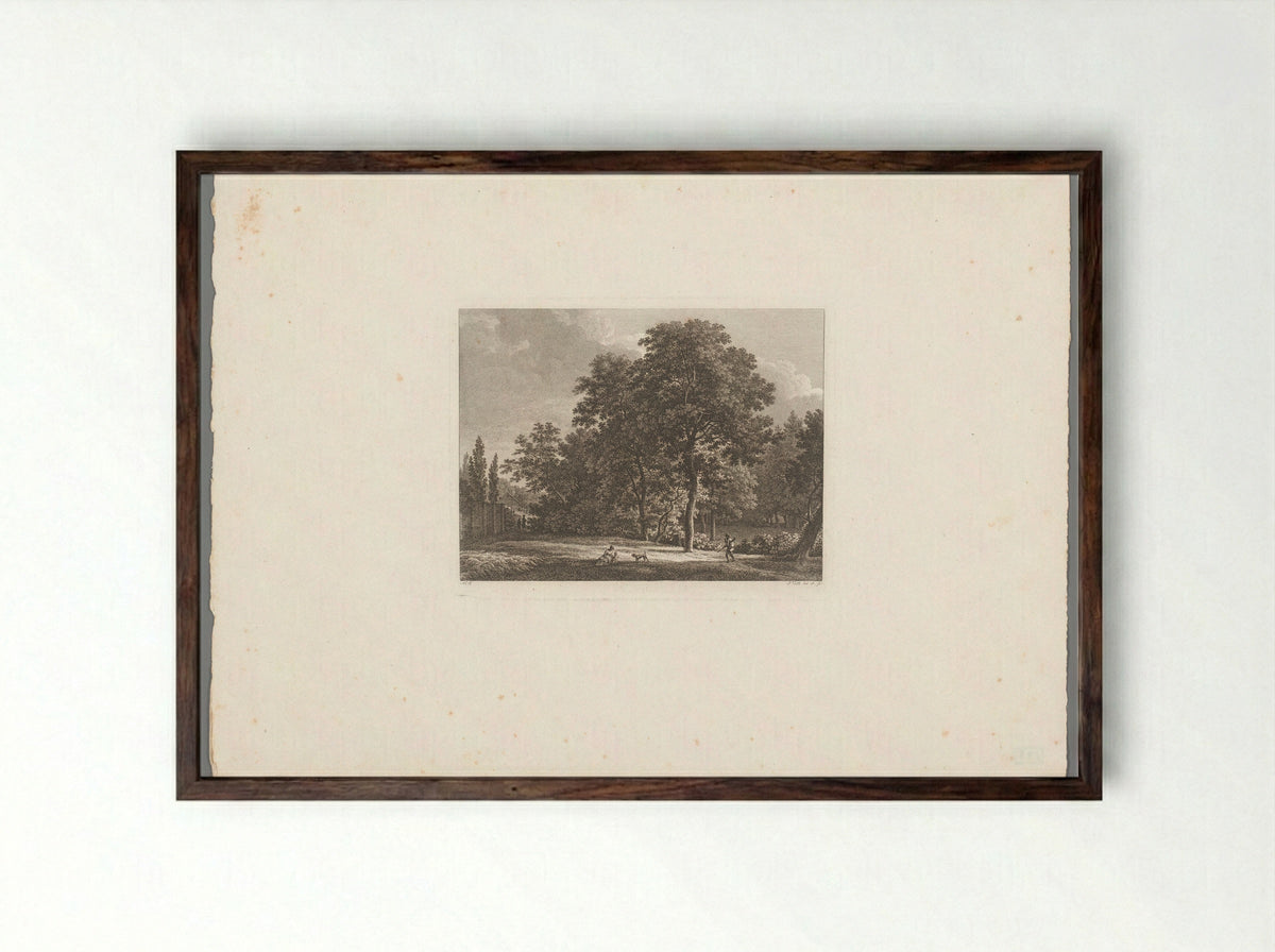 Landschap met een jager - Morasch & Skerl - Framed Print Dark Wood