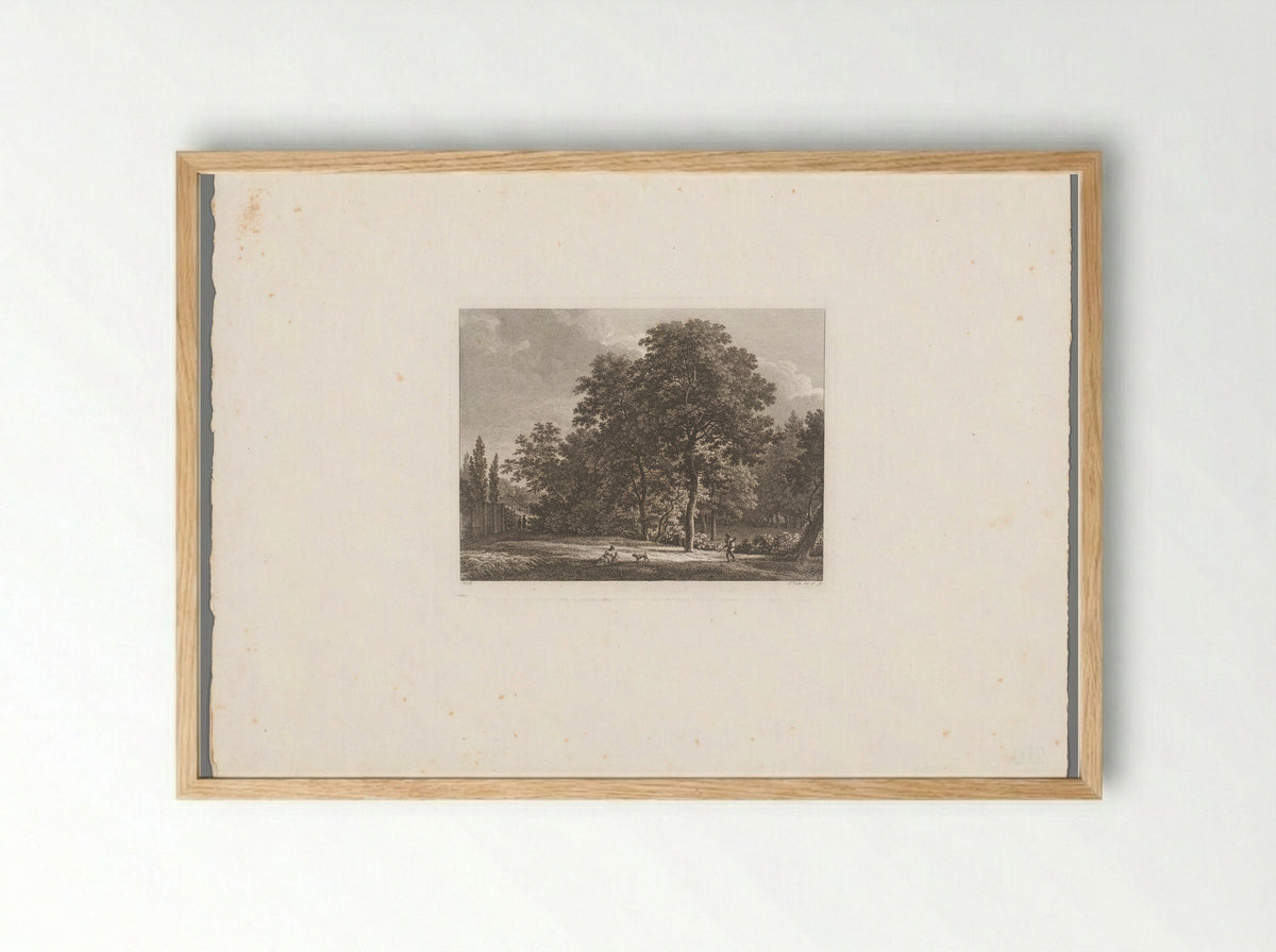 Landschap met een jager - Morasch & Skerl - Framed Print Wood