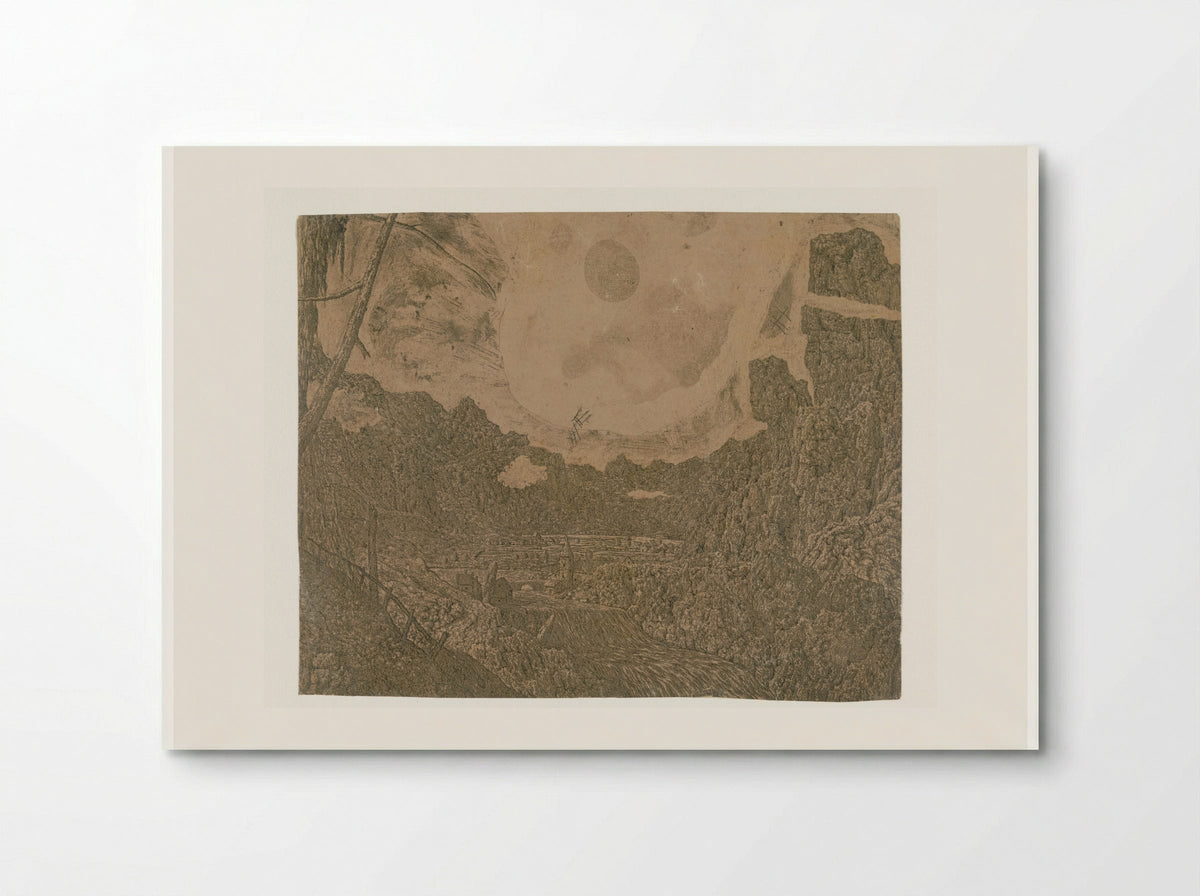 Landschap met een waterval, tweede versie - Hercules Segers - Poster