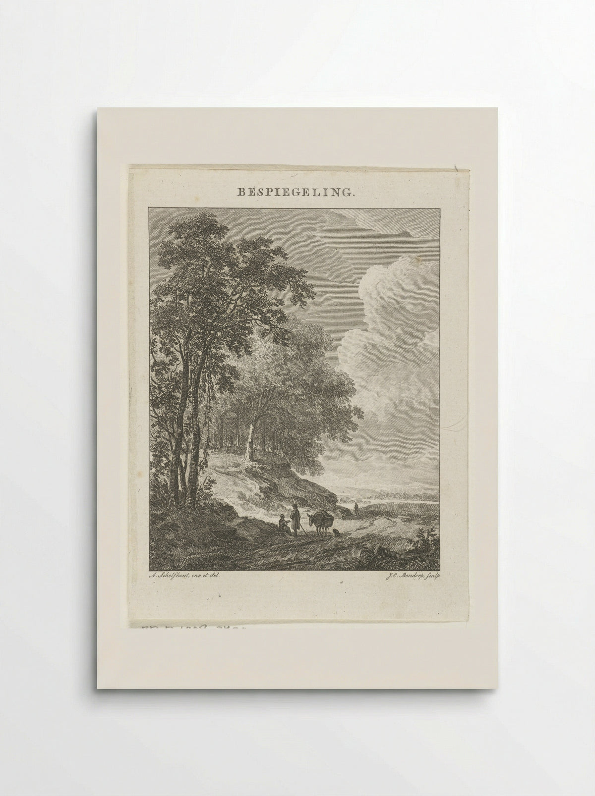 Landschap met figuren - Johannes Immerzeel - Poster
