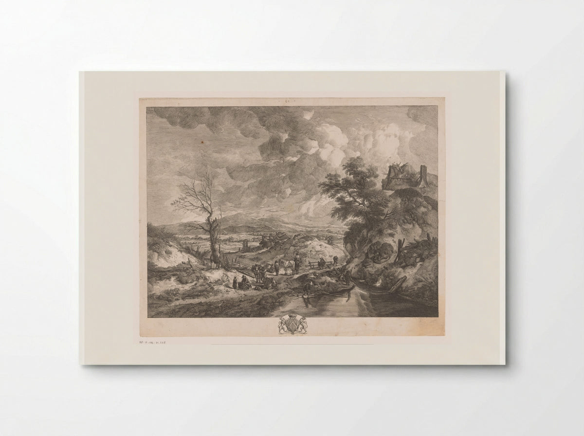 Landschap met houtsprokkelaars - Jean Moyreau - Poster