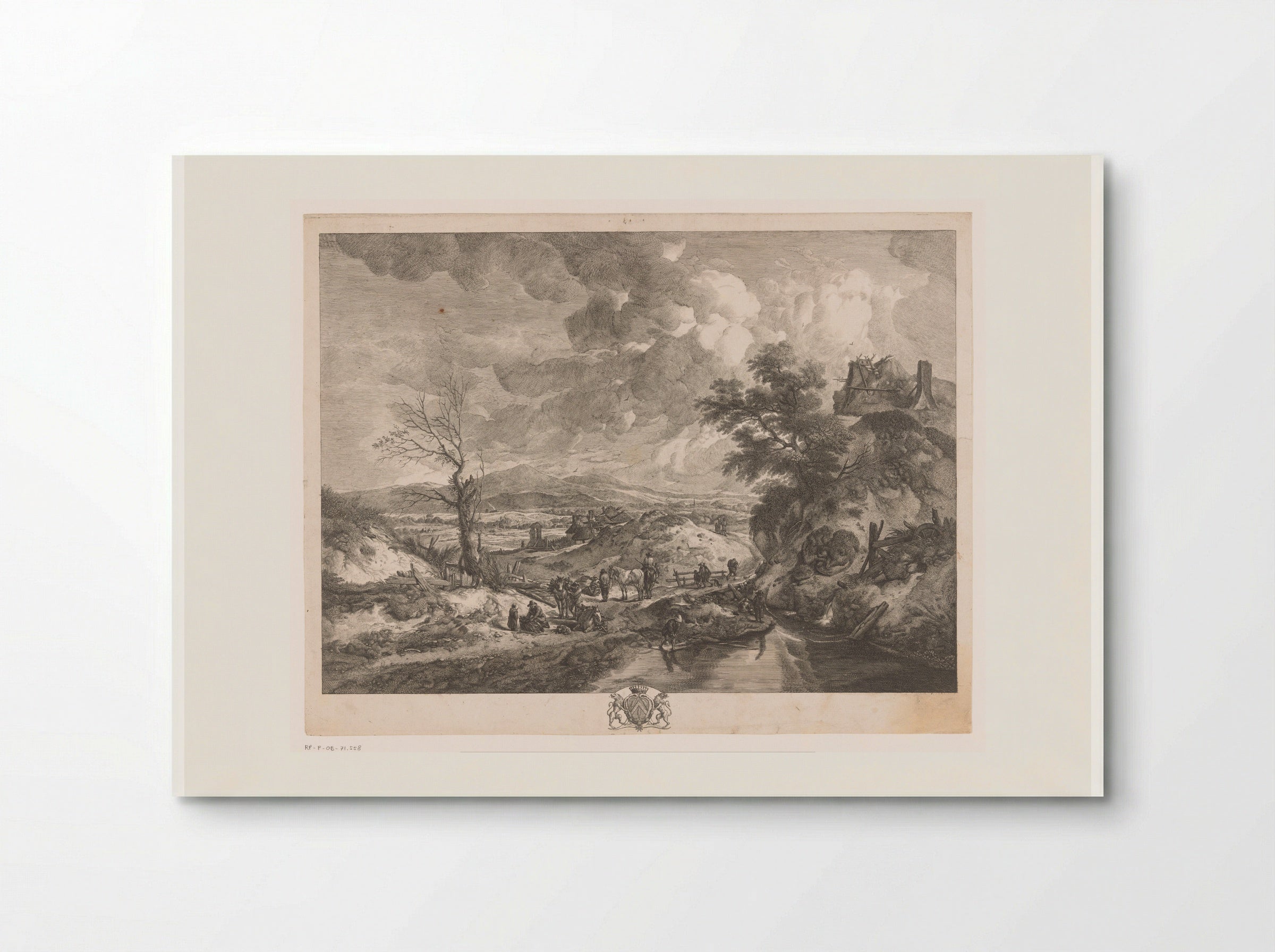 Landschap met houtsprokkelaars - Jean Moyreau - Poster