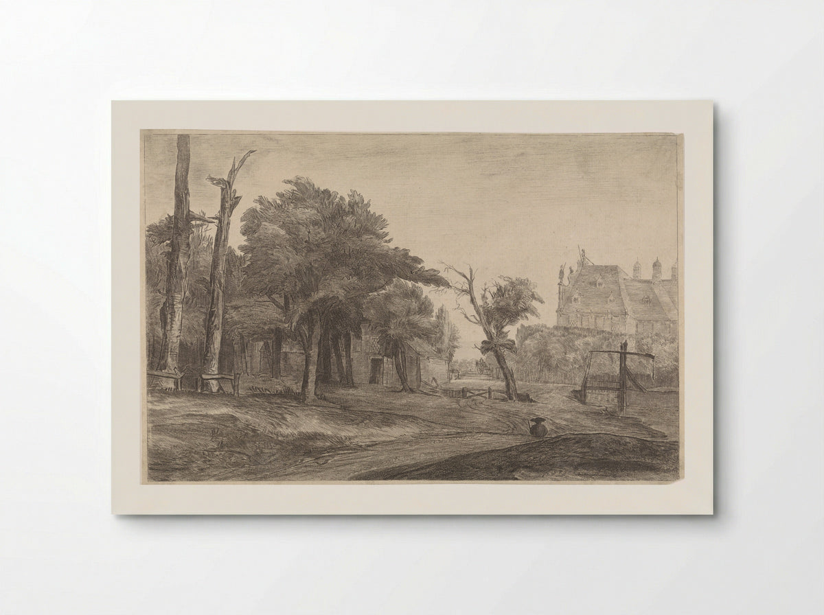 Landschap met kasteel - Antoon Overlaet - Poster