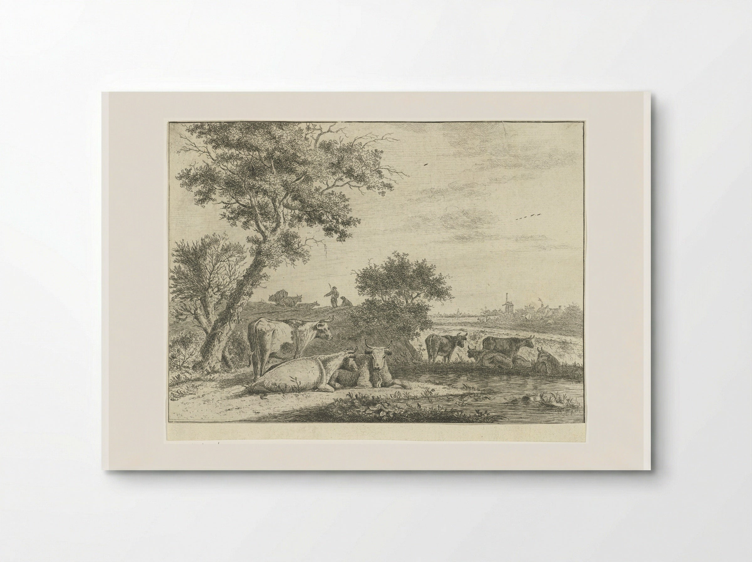 Landschap met koeien - Cornelis van Noorde - Poster