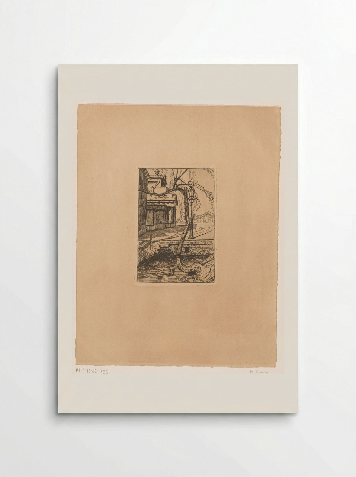 Landschap met landhuis en sloot - Marius Richters - Poster