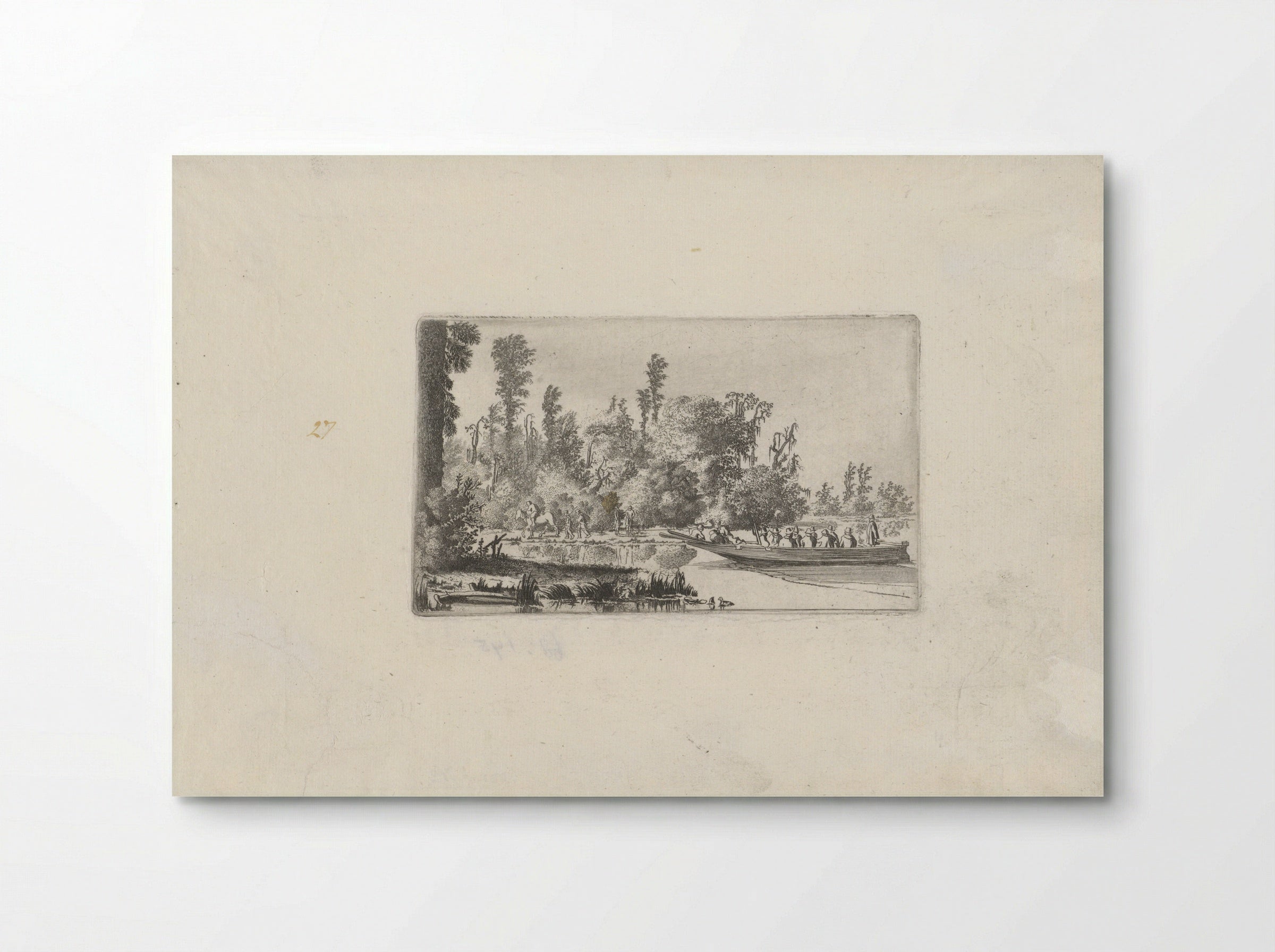 Landschap met mannen in een boot - Gillis van Scheyndel (I) - Poster