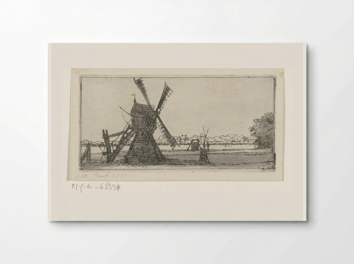 Landschap met molen - Jacobus Ludovicus Cornet - Poster