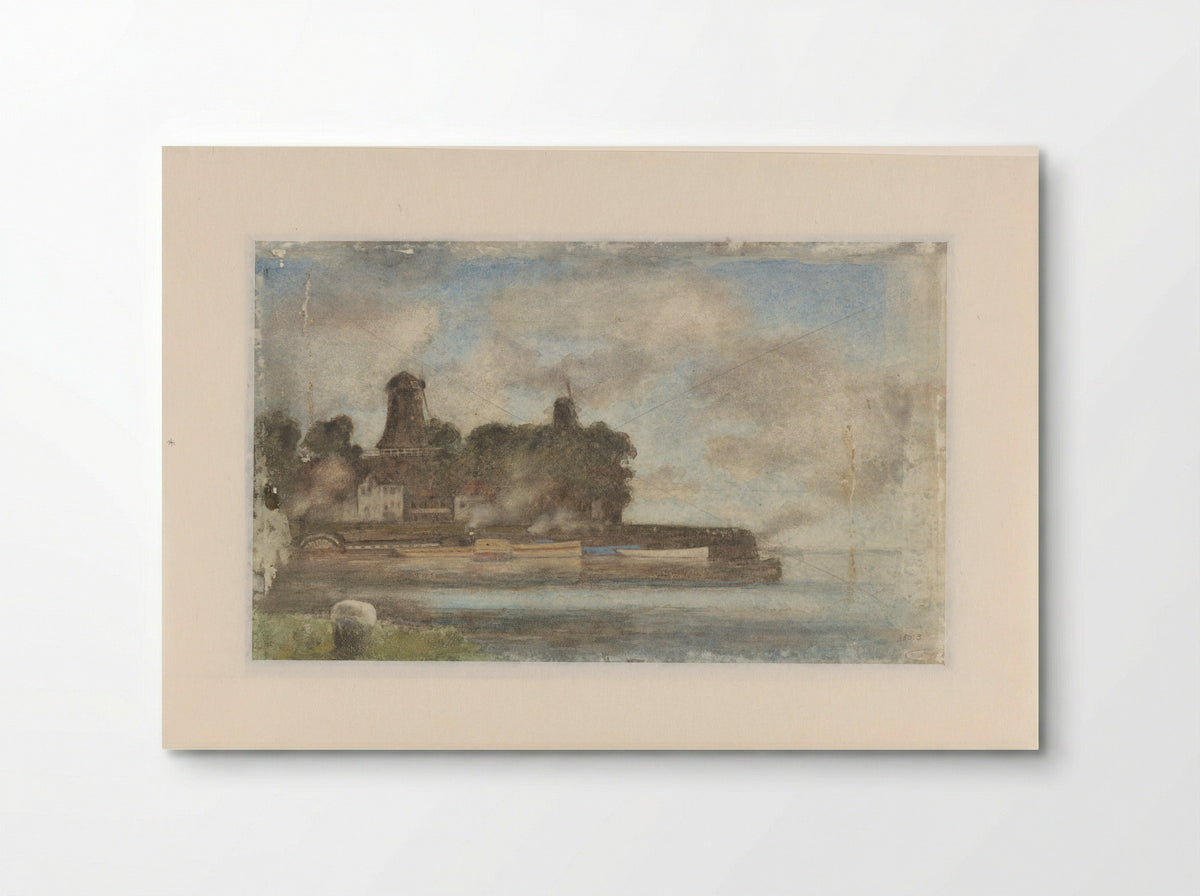 Landschap met molens bij water - Anton L. Koster - Poster