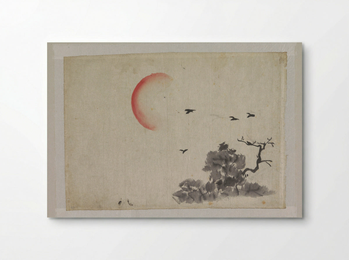 Landschap met ondergaande zon - Ichirakasai - Poster