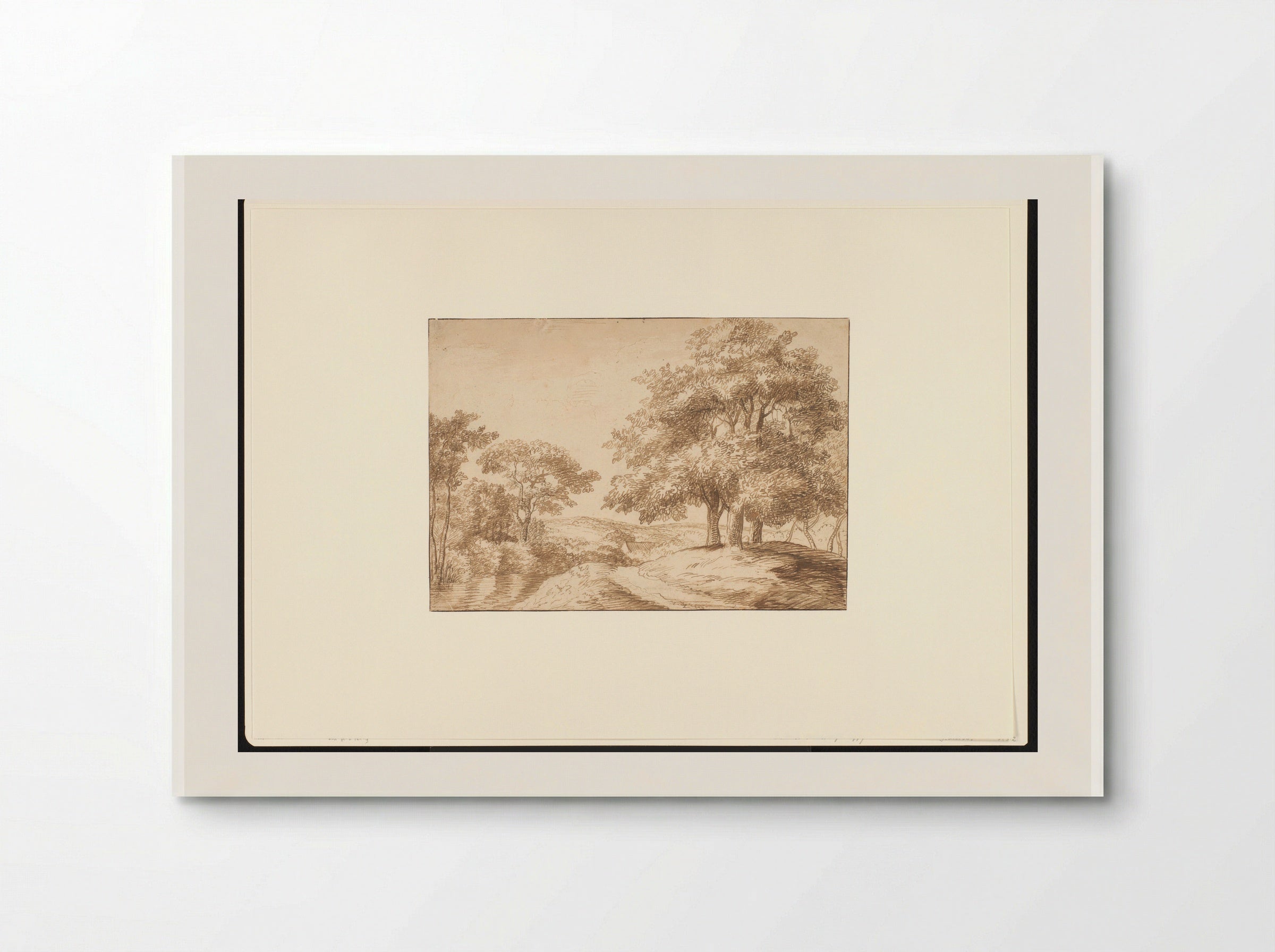 Landschap met rechts drie bomen - Jan Lievens - Poster