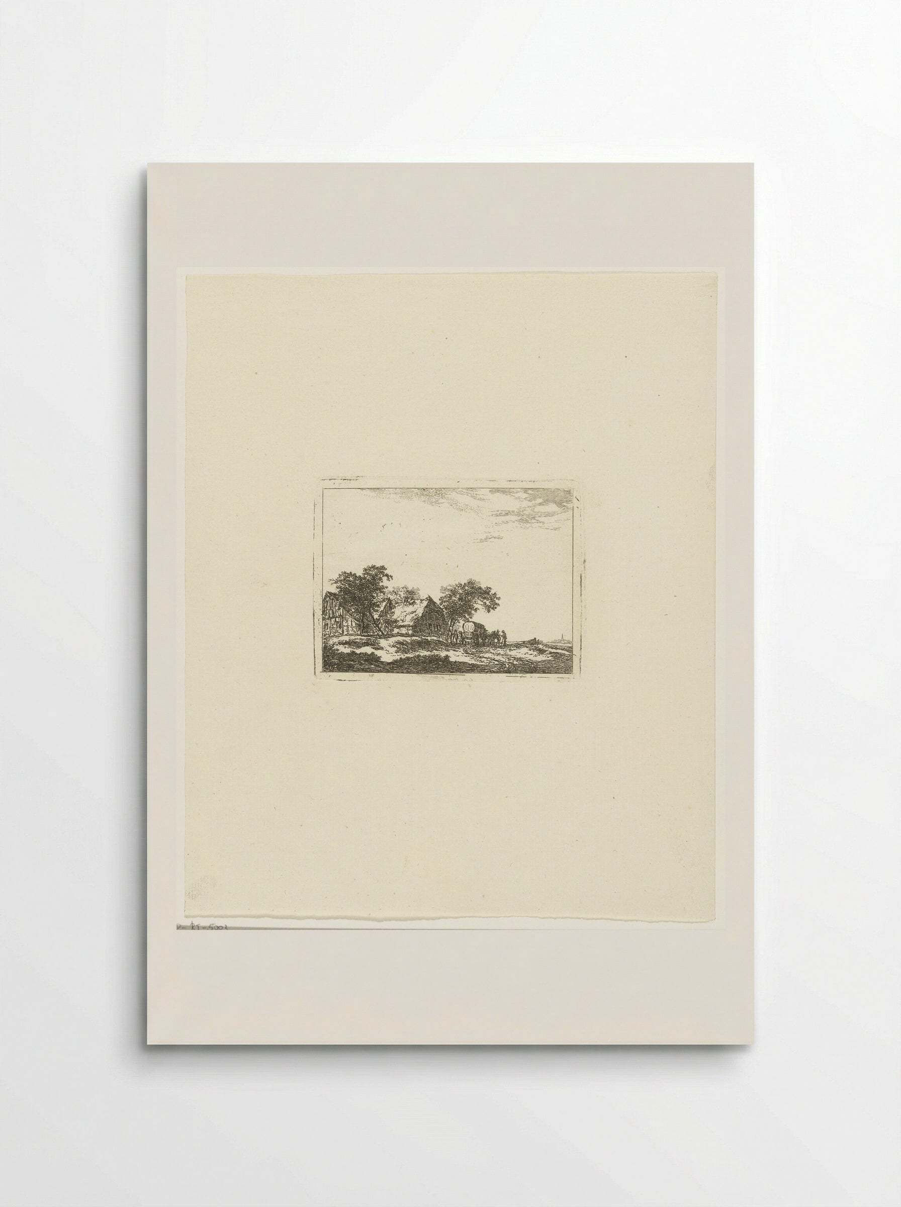Landschap met reiskoets en passagiers - Hermanus van Brussel - Poster