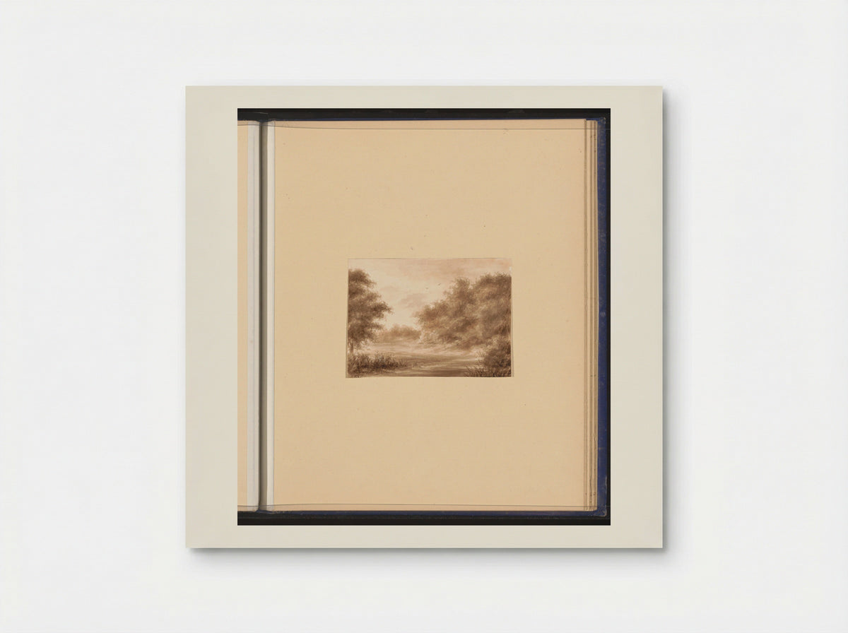 Landschap met rivier - Alexander Ver Huell - Poster