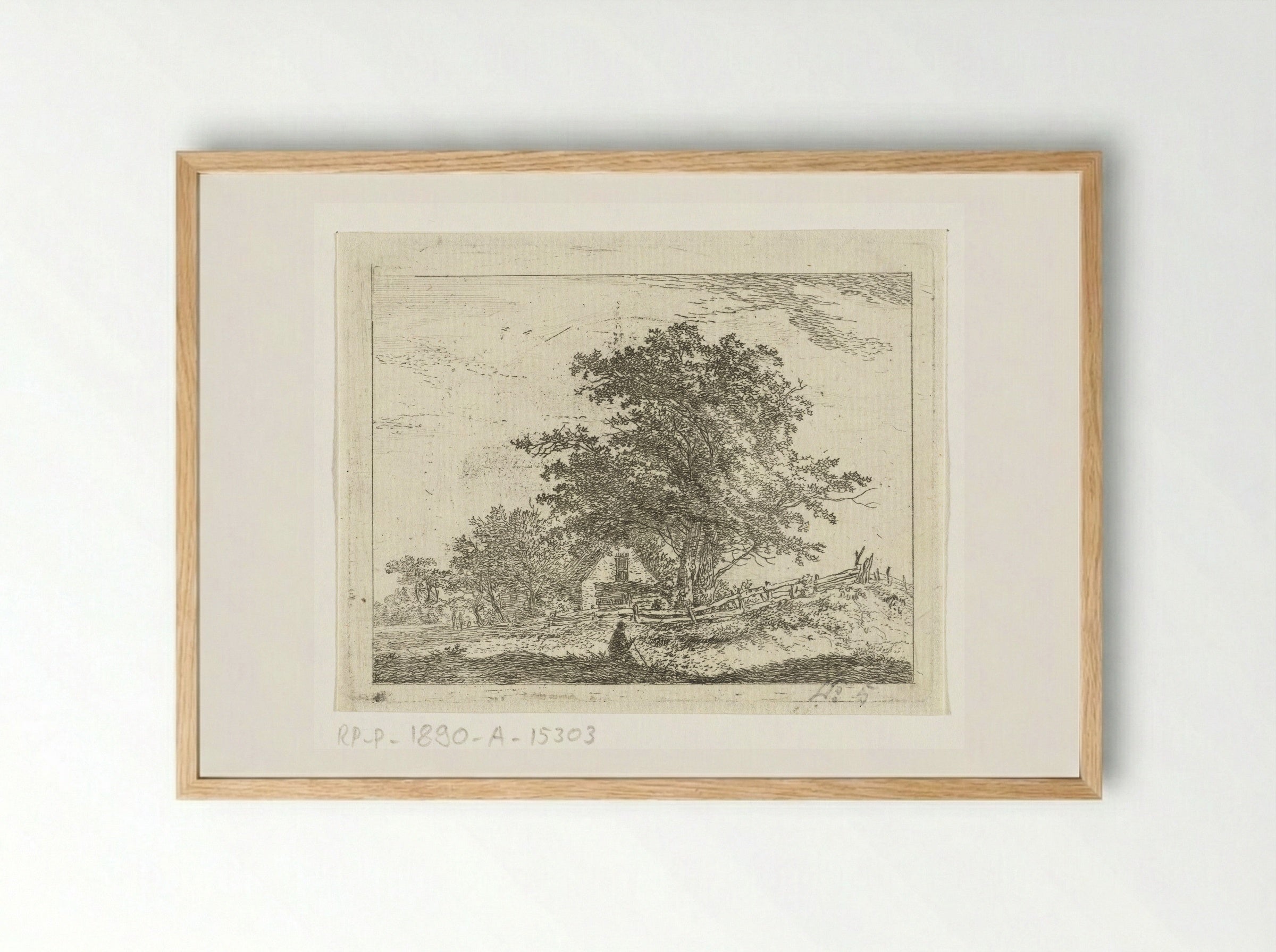 Landschap met rustende wandelaars - Hermanus van Brussel - Framed Print Wood