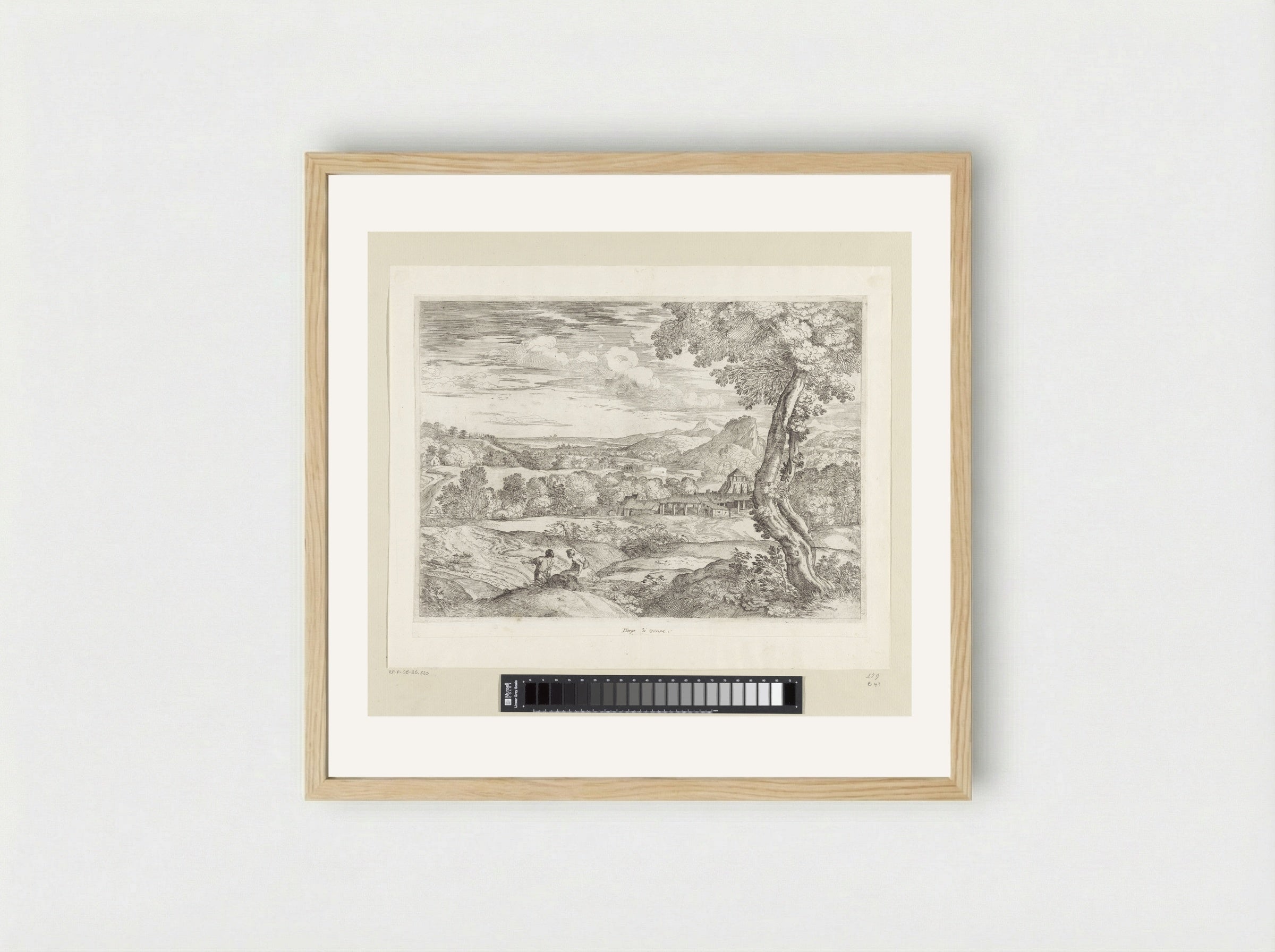 Landschap met steenfabriek - Giovanni Francesco Grimaldi - Framed Print Wood