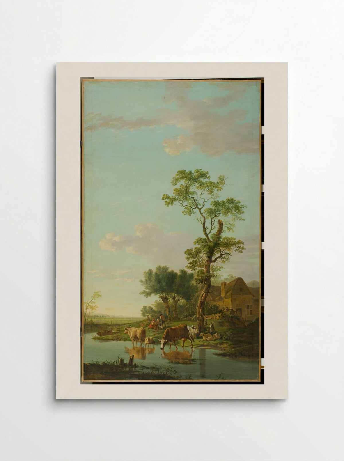 Landschap met vee bij een ruïne - Jacob van Strij - Poster