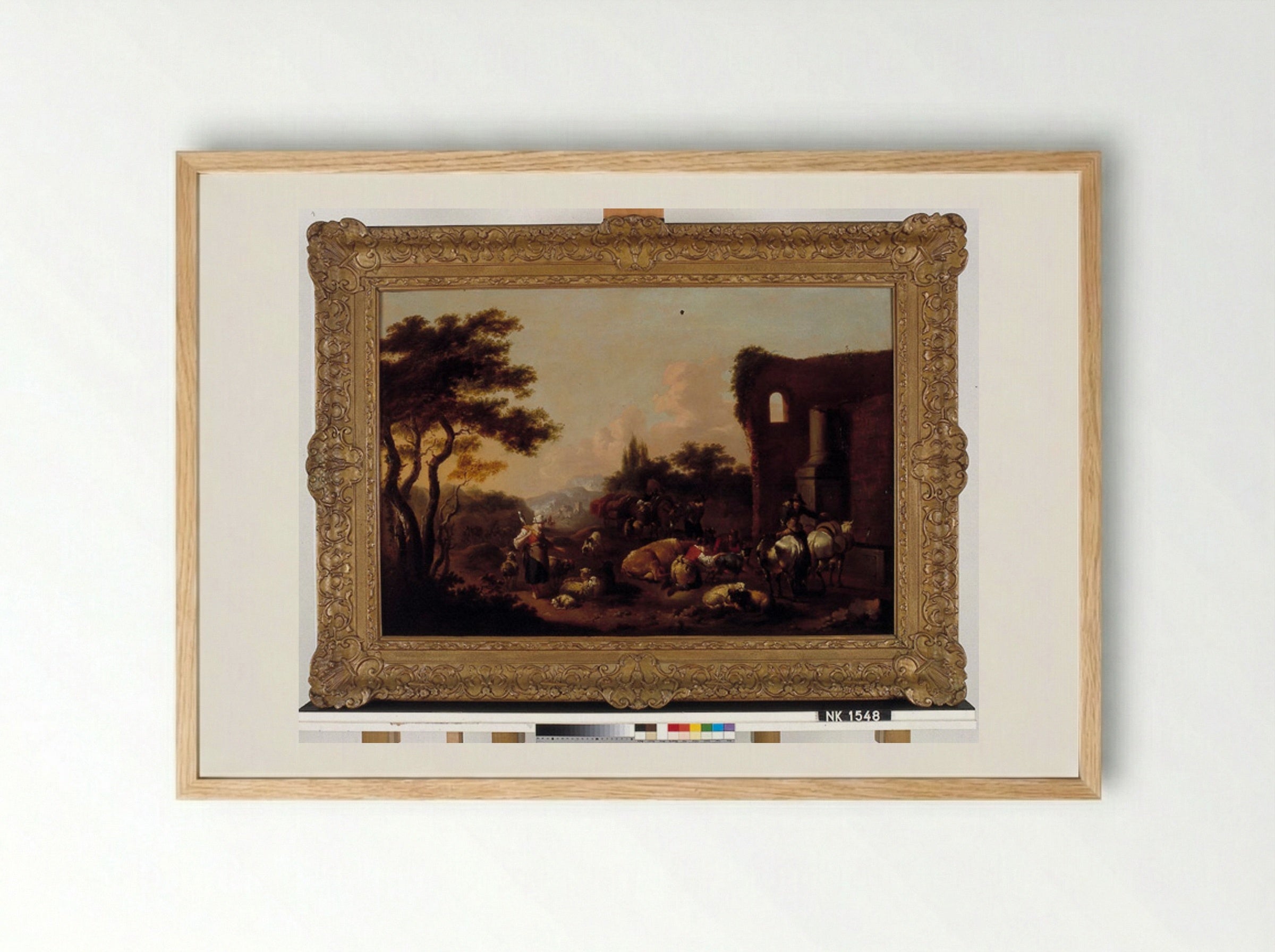 Landschap met vee - Willem Romeyn - Framed Print Wood