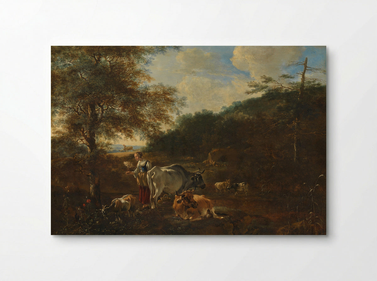 Landschap met vee - Adam Pijnacker - Poster