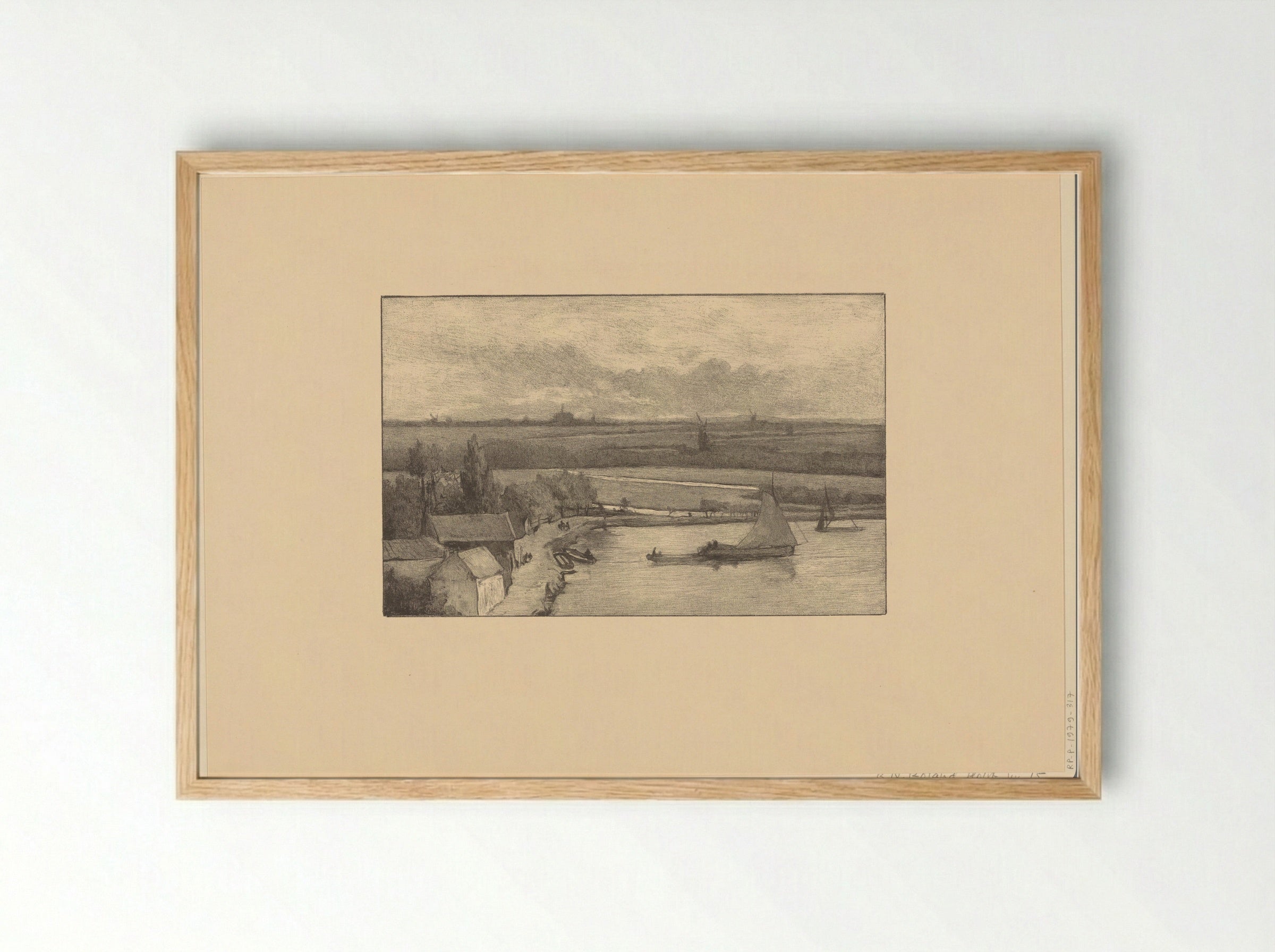 Landschap met zeilschepen op het water - Richard Nicolaüs Roland Holst - Framed Print Wood