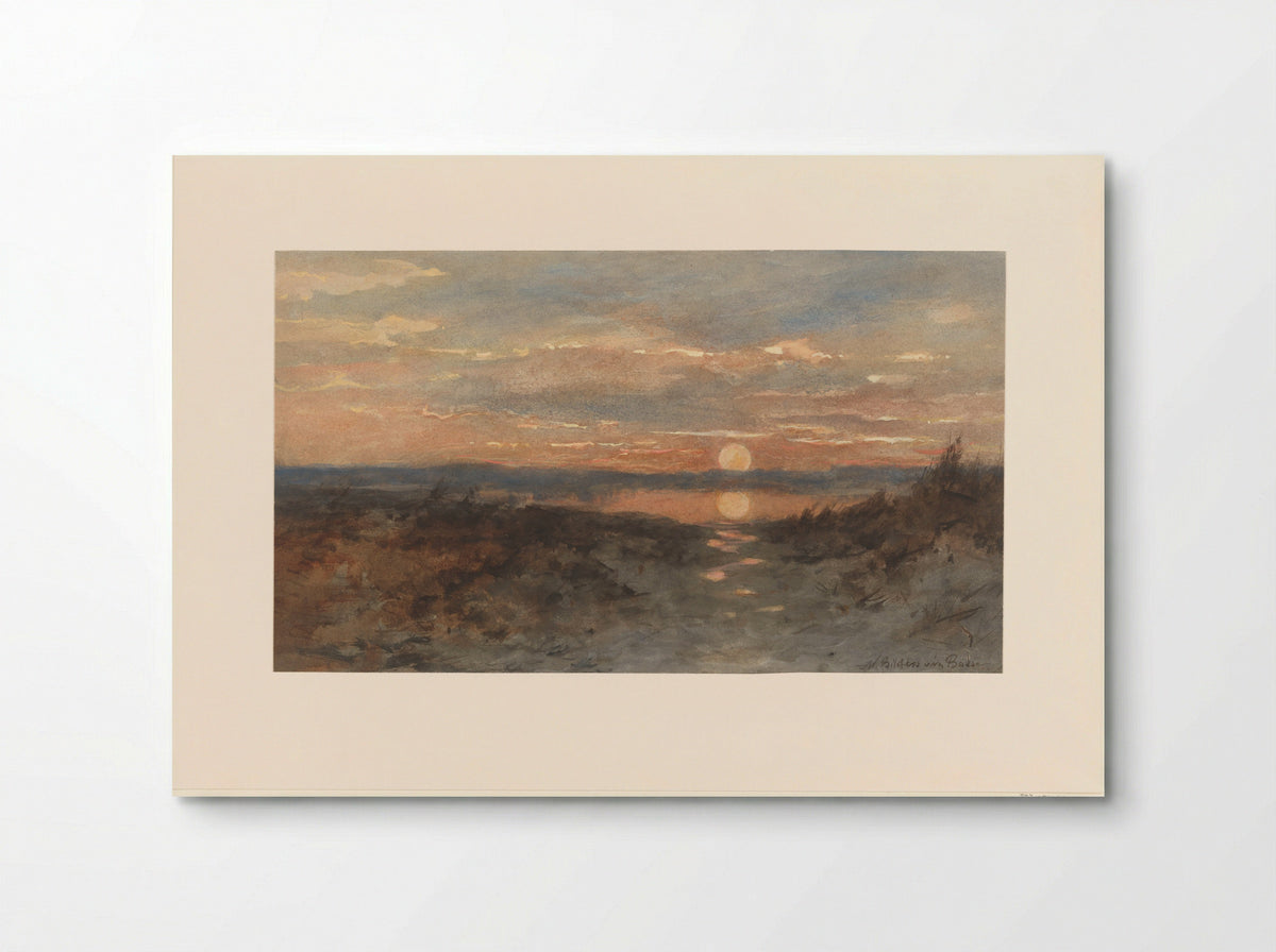 Landschap met zonsondergang - Maria Bilders-van Bosse - Poster
