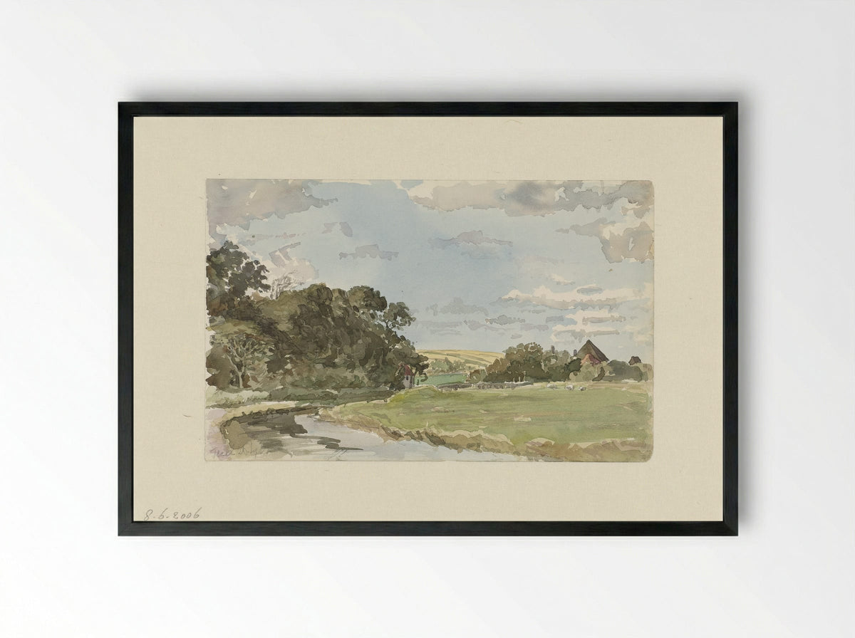 Landschap op Texel - Jan Hoynck van Papendrecht - Framed Print Black