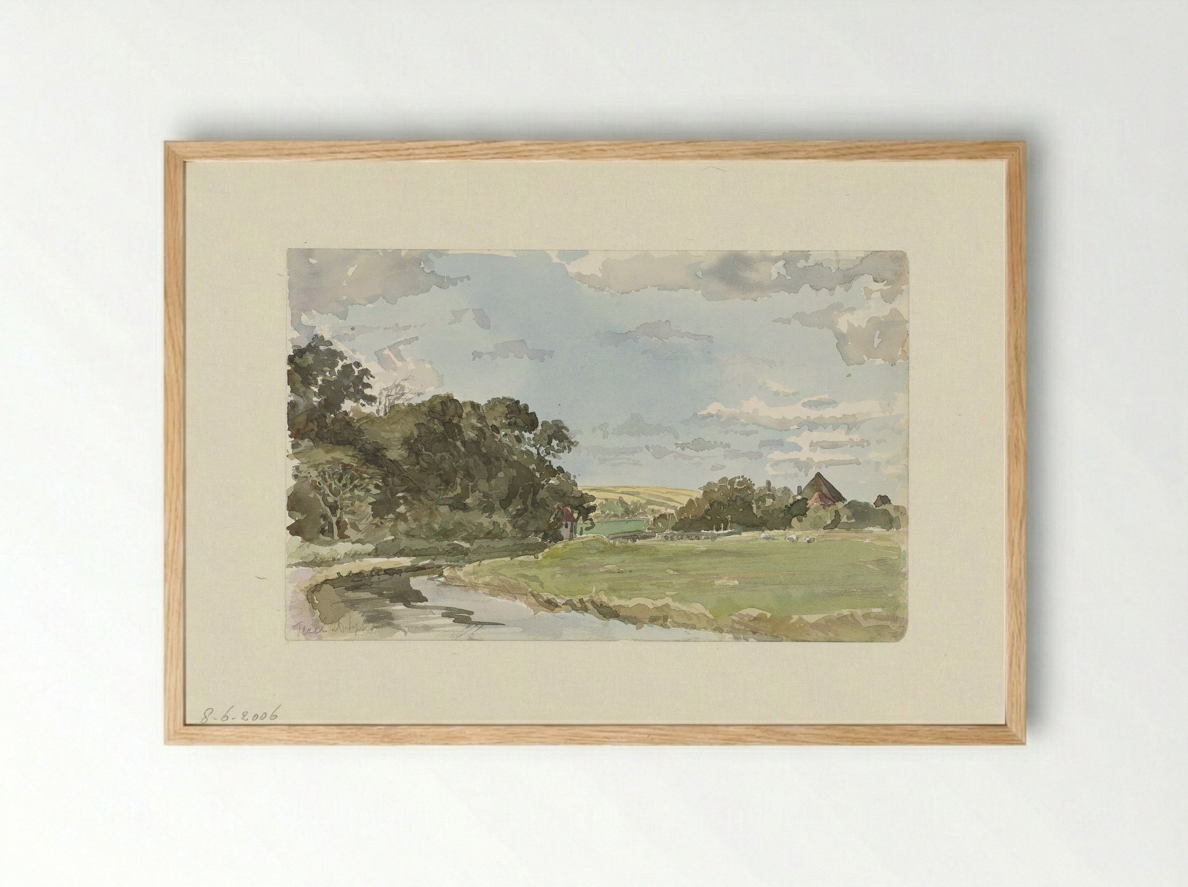 Landschap op Texel - Jan Hoynck van Papendrecht - Framed Print Wood