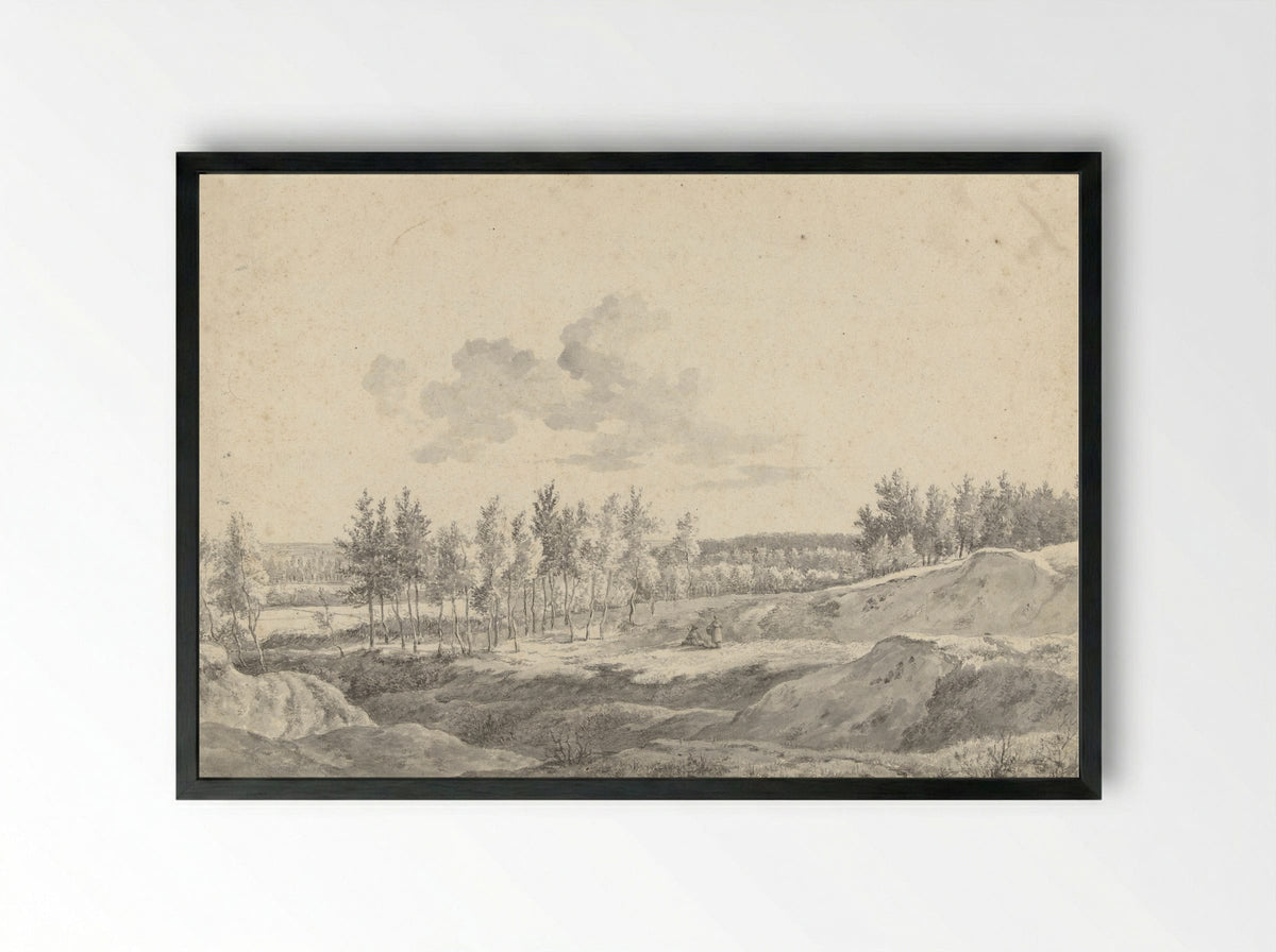 Landschap tussen Doesburg en Arnhem - Gerrit Jan Michaëlis - Framed Print Black