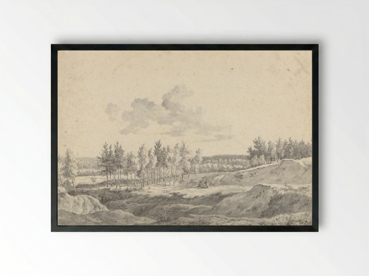 Landschap tussen Doesburg en Arnhem - Gerrit Jan Michaëlis - Framed Print Black