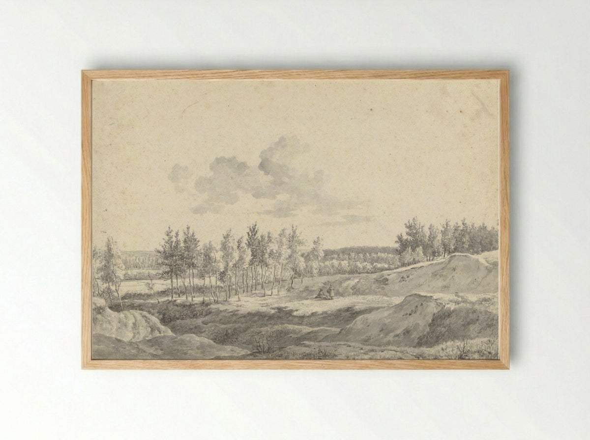 Landschap tussen Doesburg en Arnhem - Gerrit Jan Michaëlis - Framed Print Wood