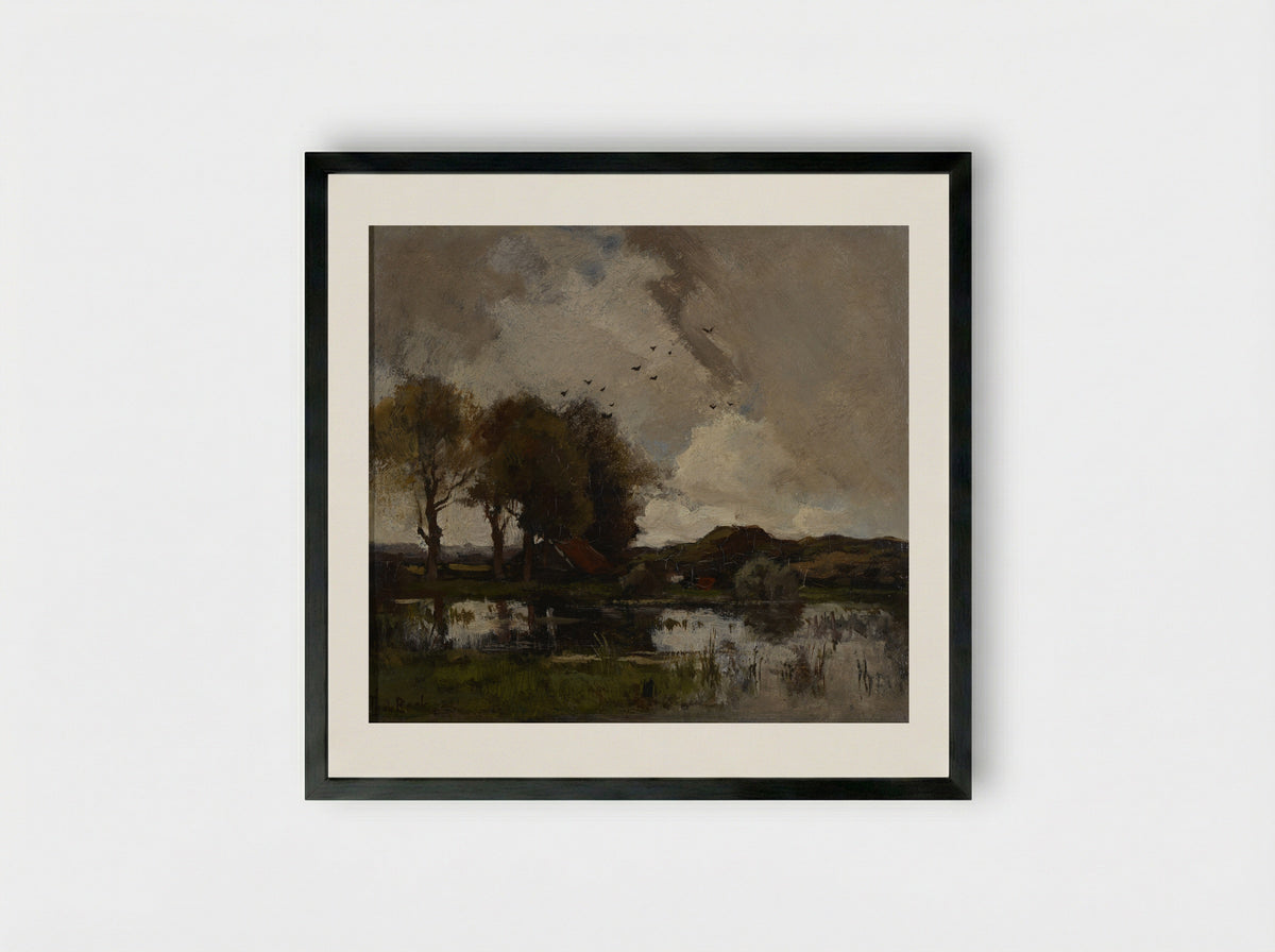 Landschap - Théophile de Bock - Framed Print Black