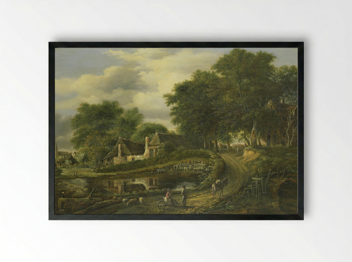 Landschap - Julien Joseph Ducorron - Framed Print Black