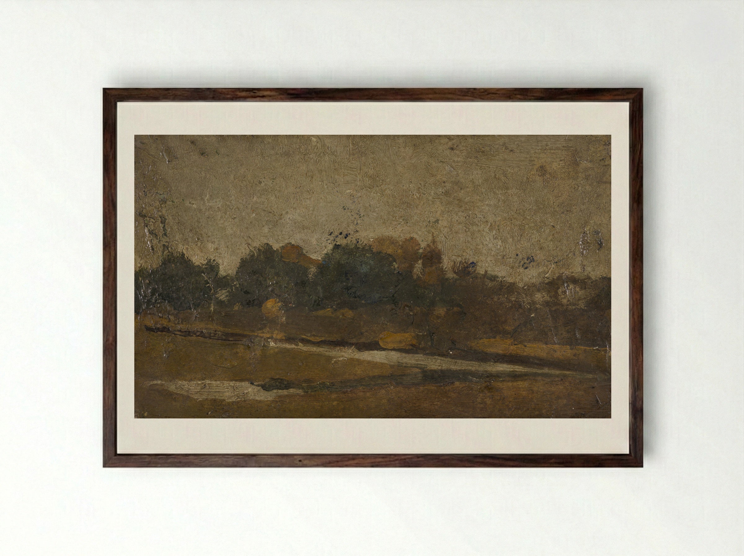 Landschap - Willem Witsen - Framed Print Dark Wood